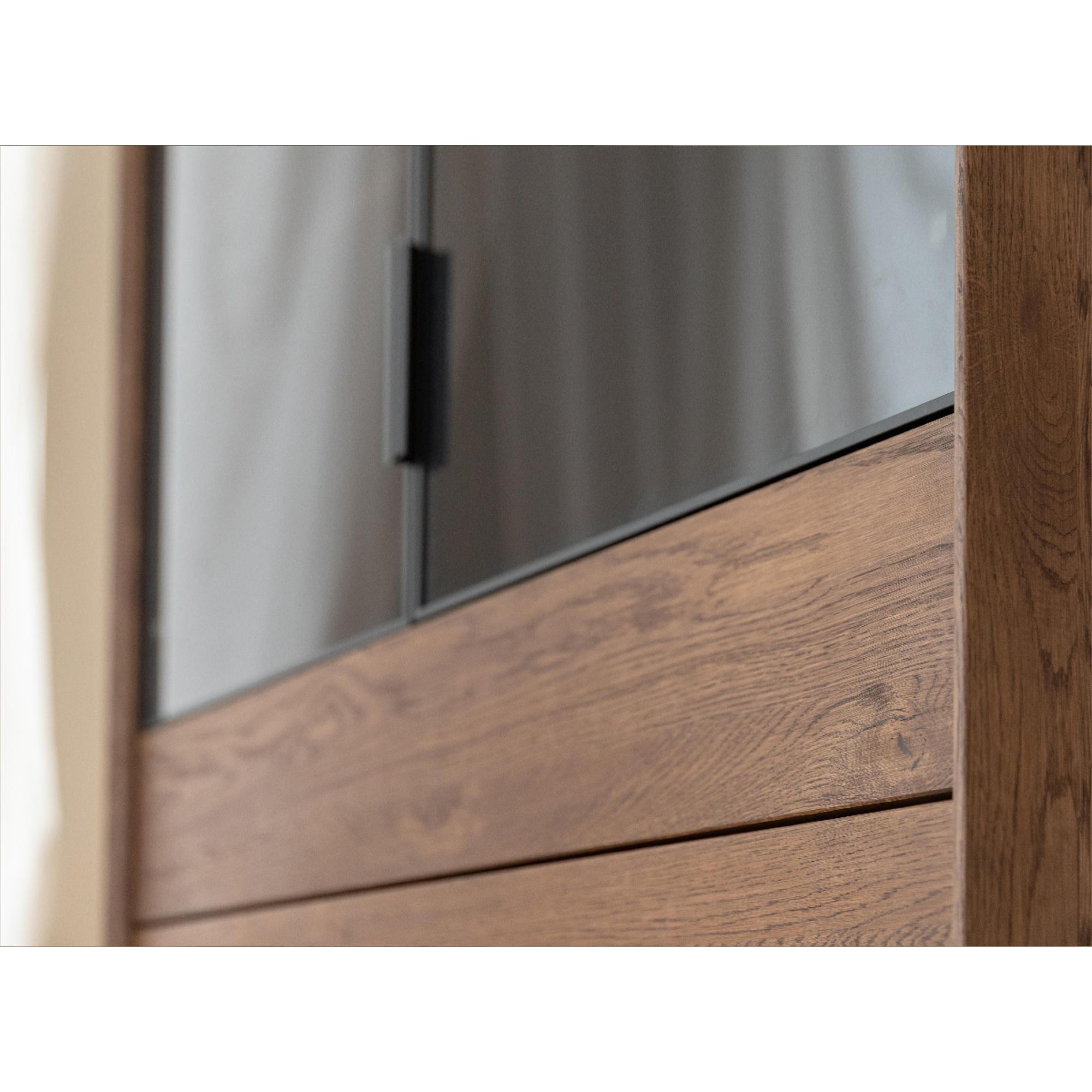 Vitrine Modern Loft 45x200cm, Material: Massivholz Eiche