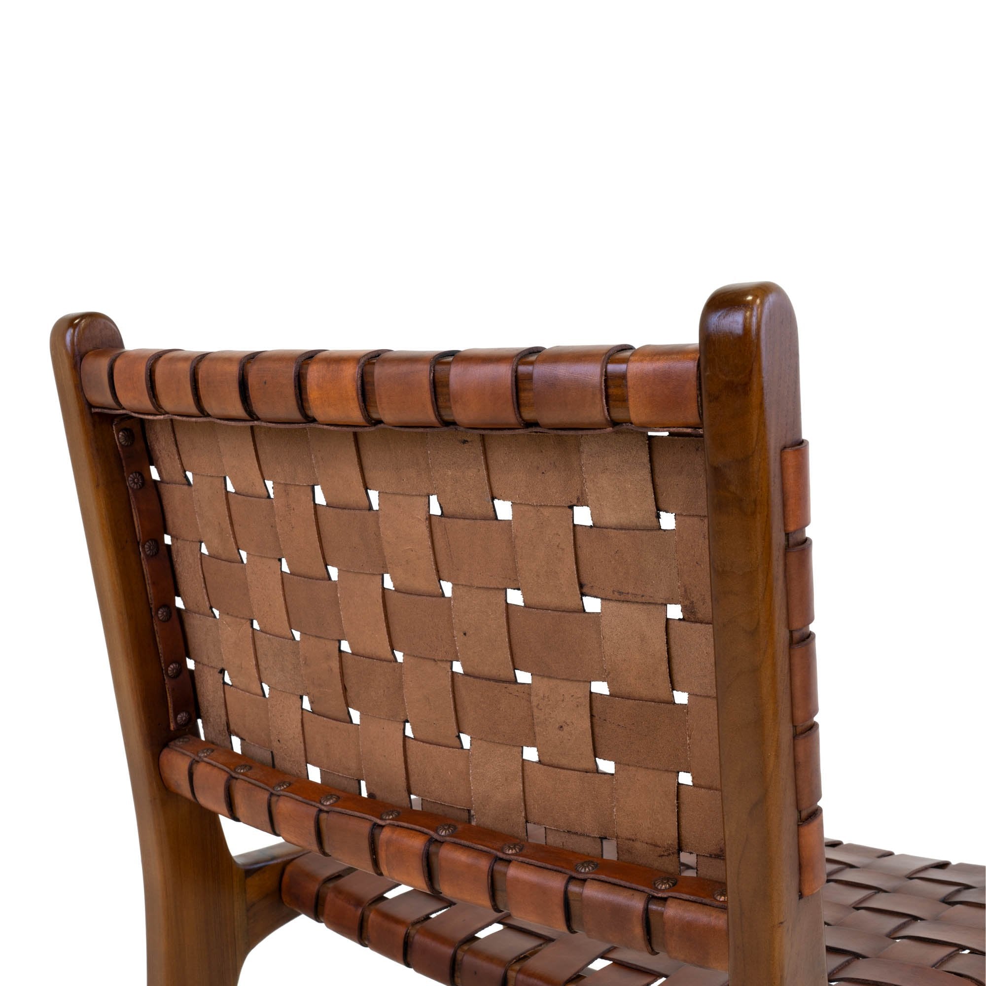 Esszimmerstuhl Perugia, Material: Leder, Teak