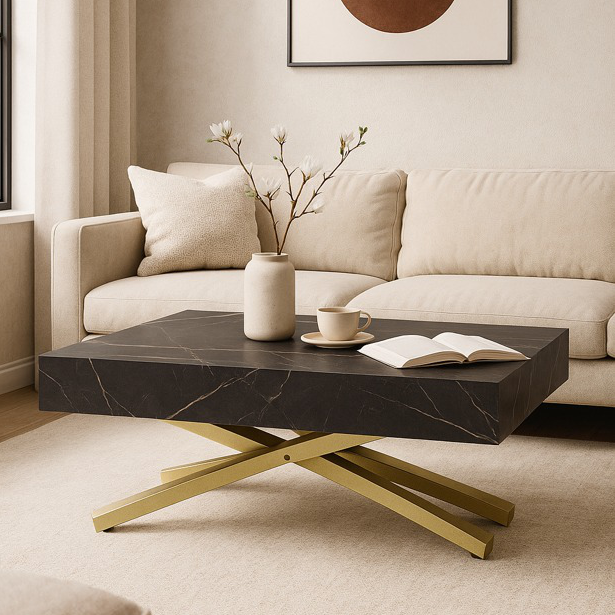 Clubtisch Sanna X 120/200x90cm, Material: Auswahl möglich