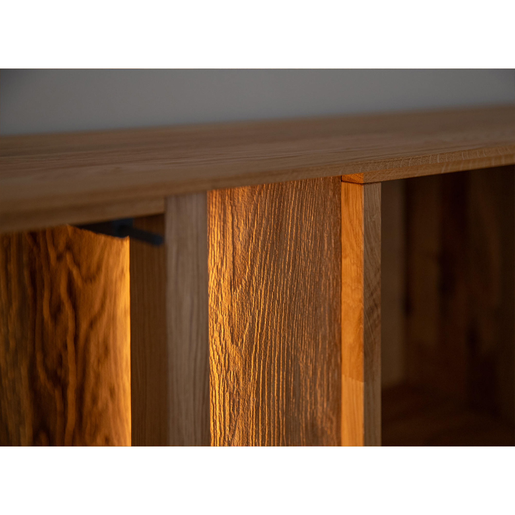 Glasvitrine Collodi 135x115cm, Material: Massivholz Eiche