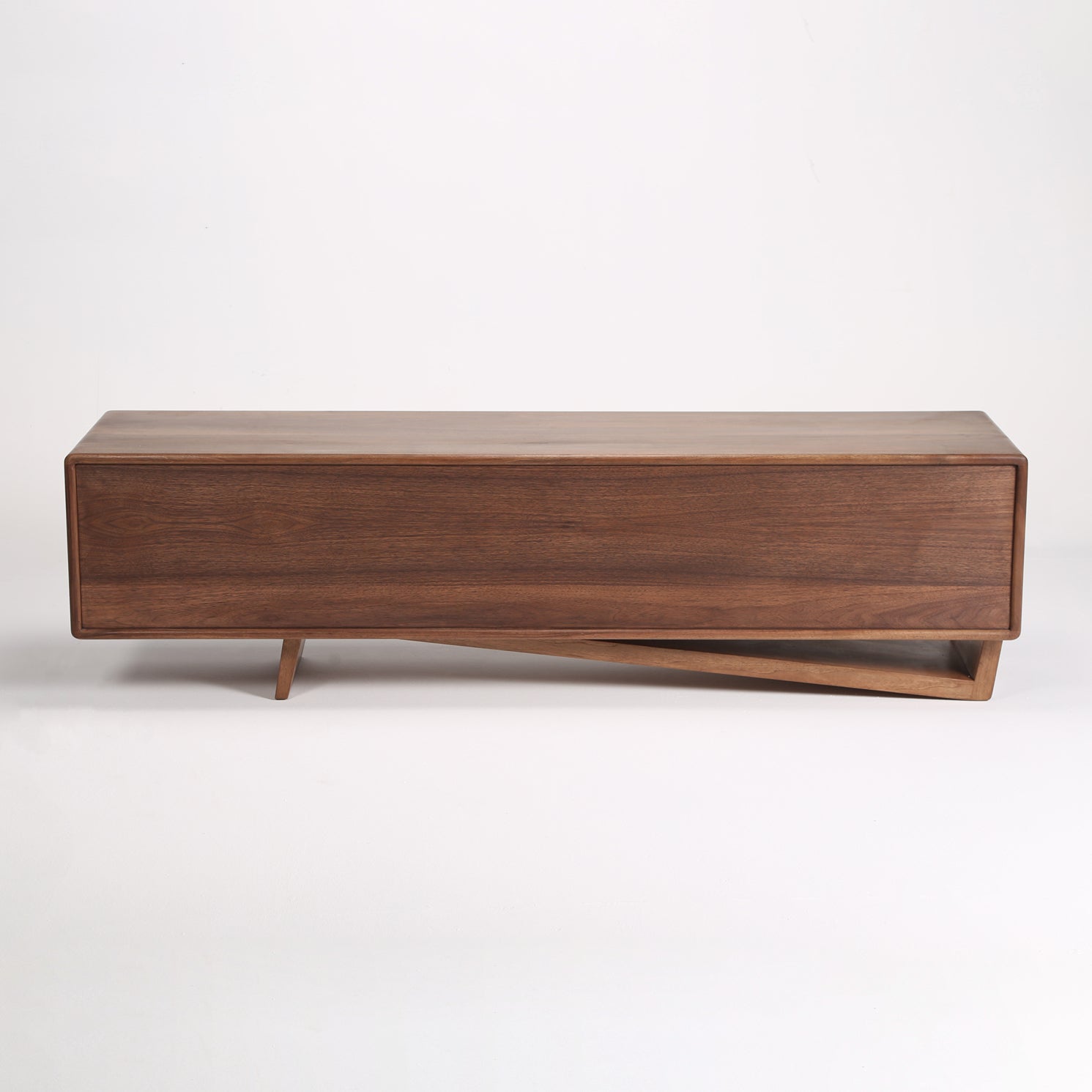 TV-Kommode Linea 180x44,5 cm, Material: Massivholz Walnuss
