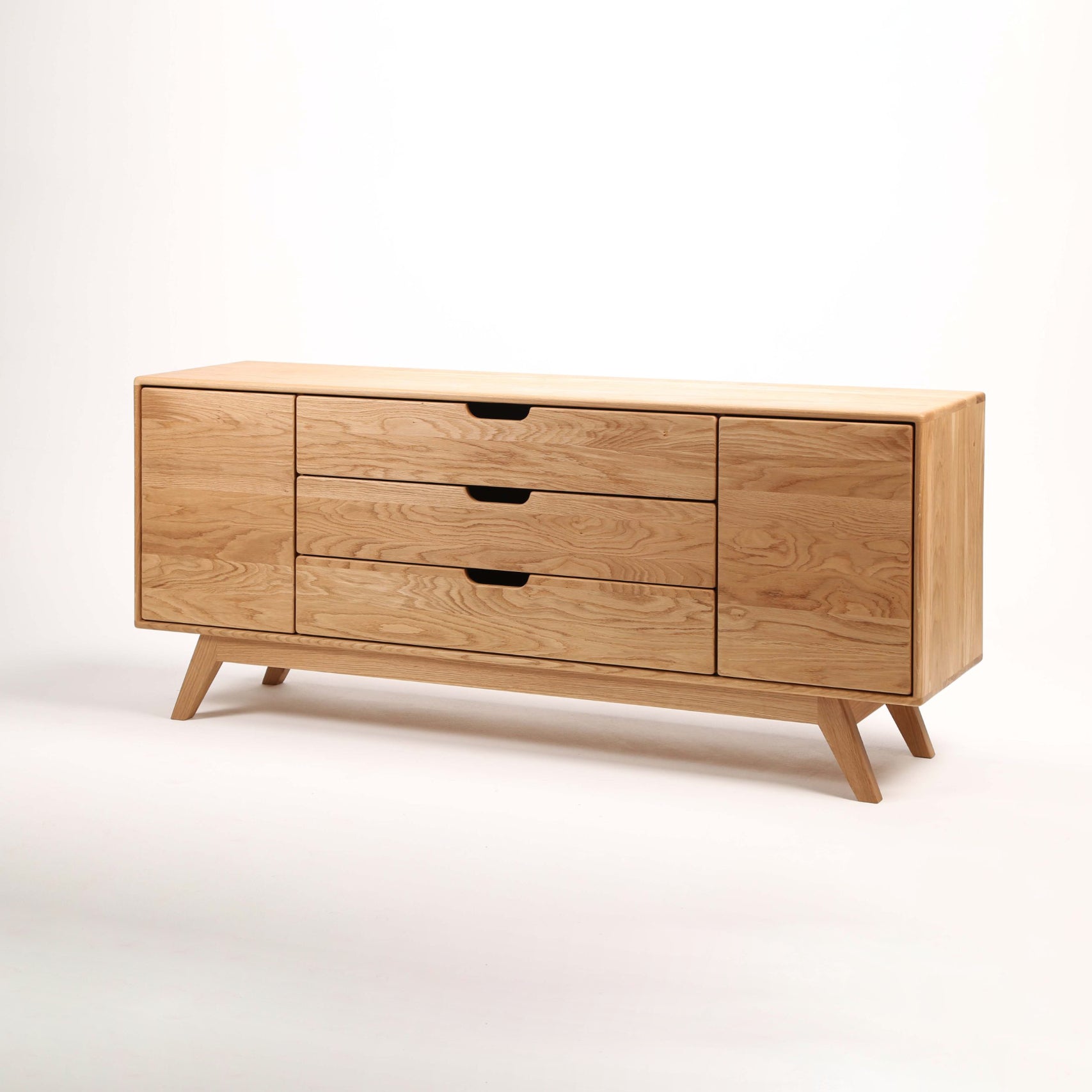 TV-Kommode Modena 180x45 cm, Material: Massivholz Eiche