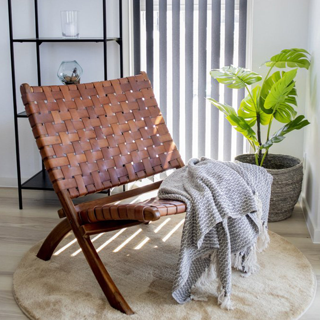 Perugia Sessel, Material: Teak/Leder