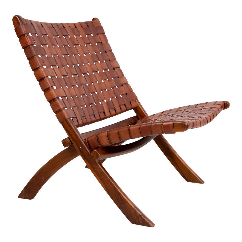 Perugia Sessel, Material: Teak/Leder