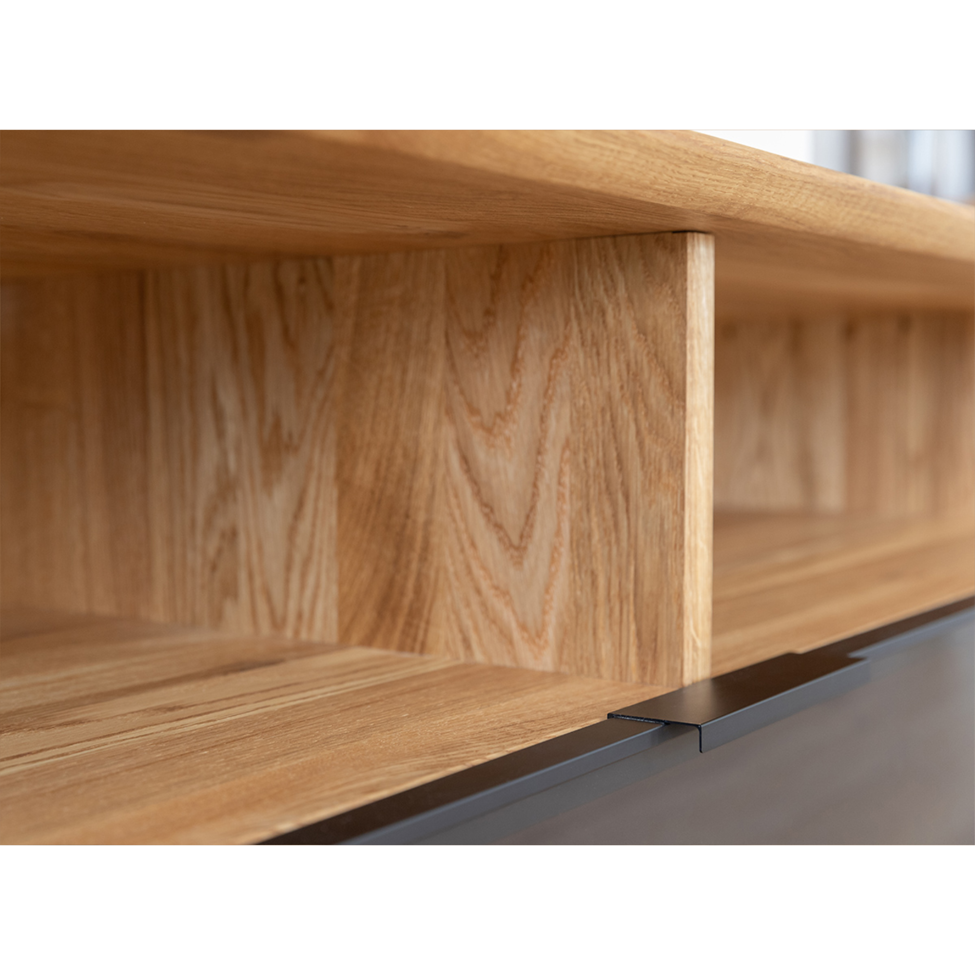TV Kommode Modern Loft 160x50cm, Material: Massivholz Eiche