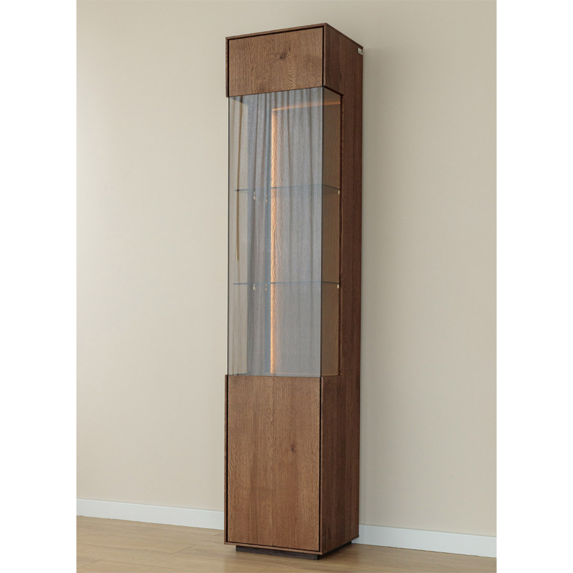Vitrine Collodi 43x205cm, Material: Massivholz Eiche