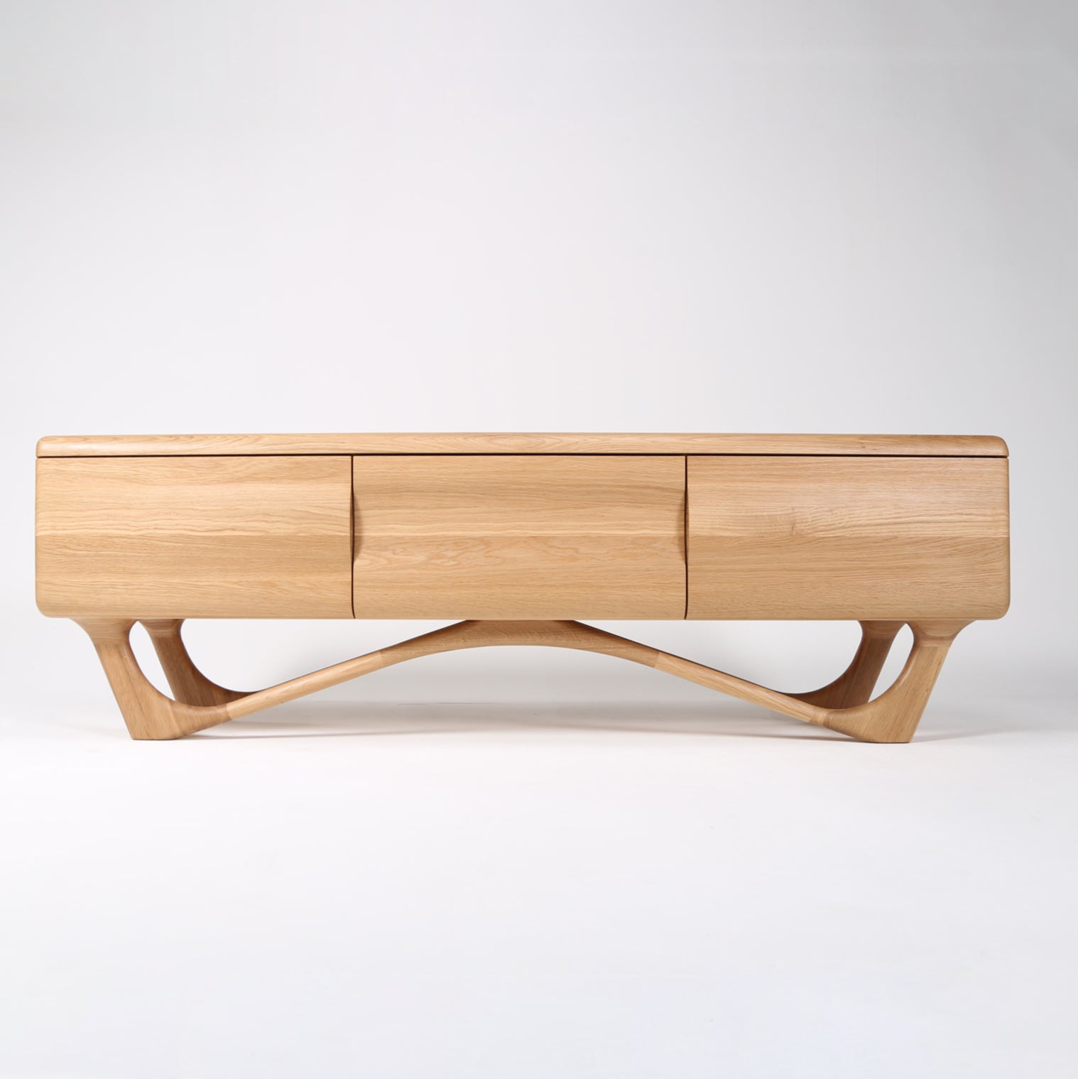 TV-Kommode Antoni 160x45 cm, Material: Massivholz Eiche