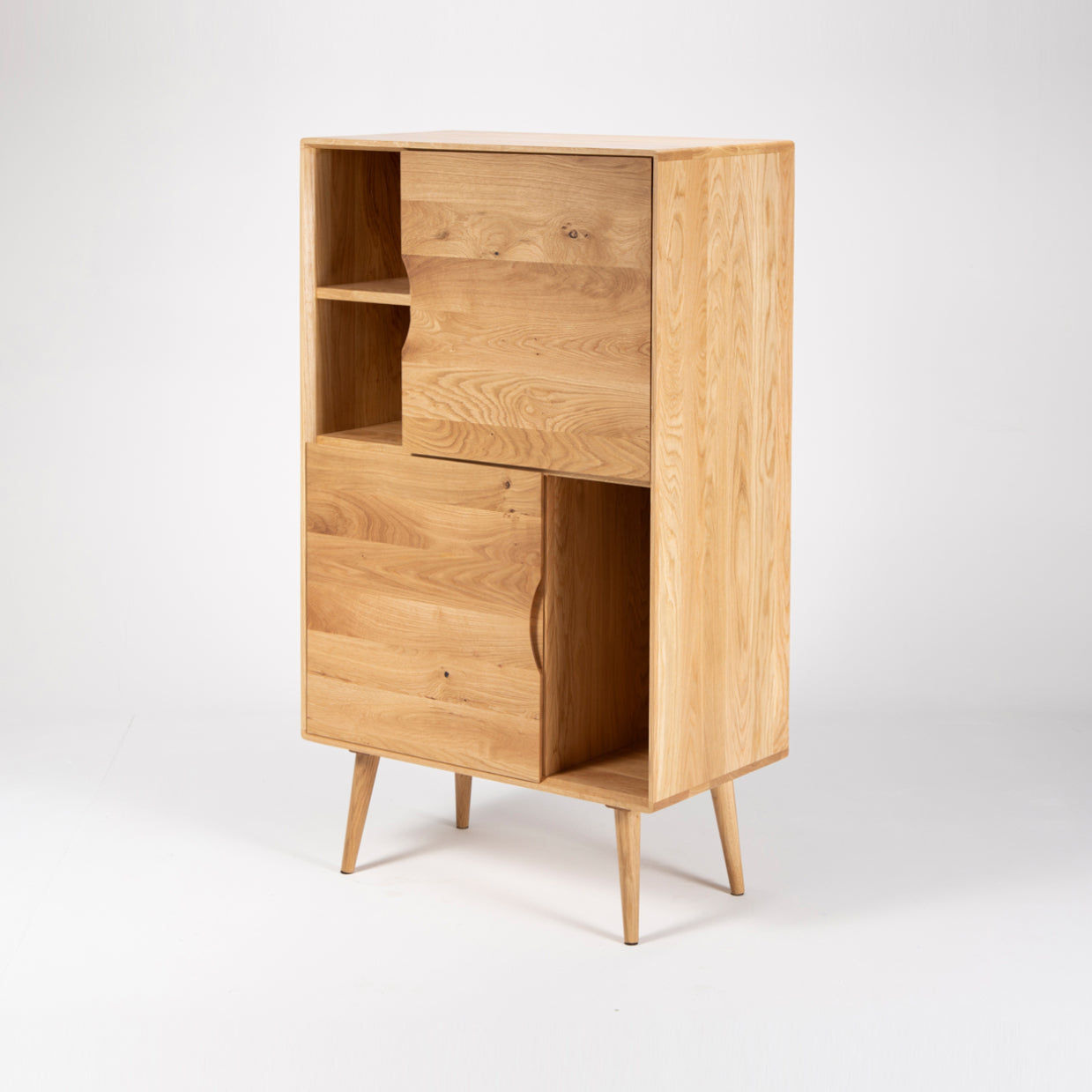 Kommode Mua 74,3x131,8 cm, Material: Massivholz Eiche