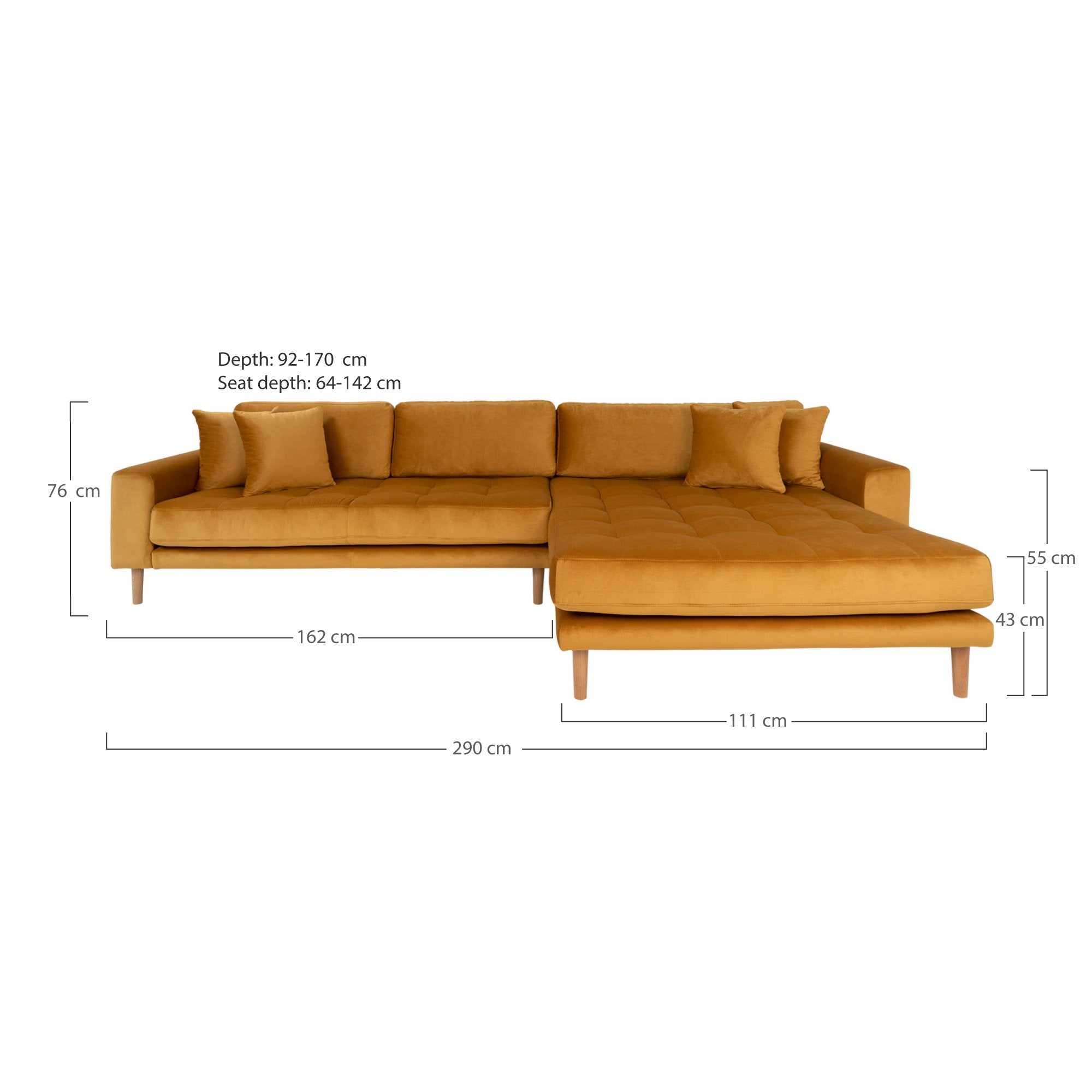 Ecksofa Lido, Material: Samt