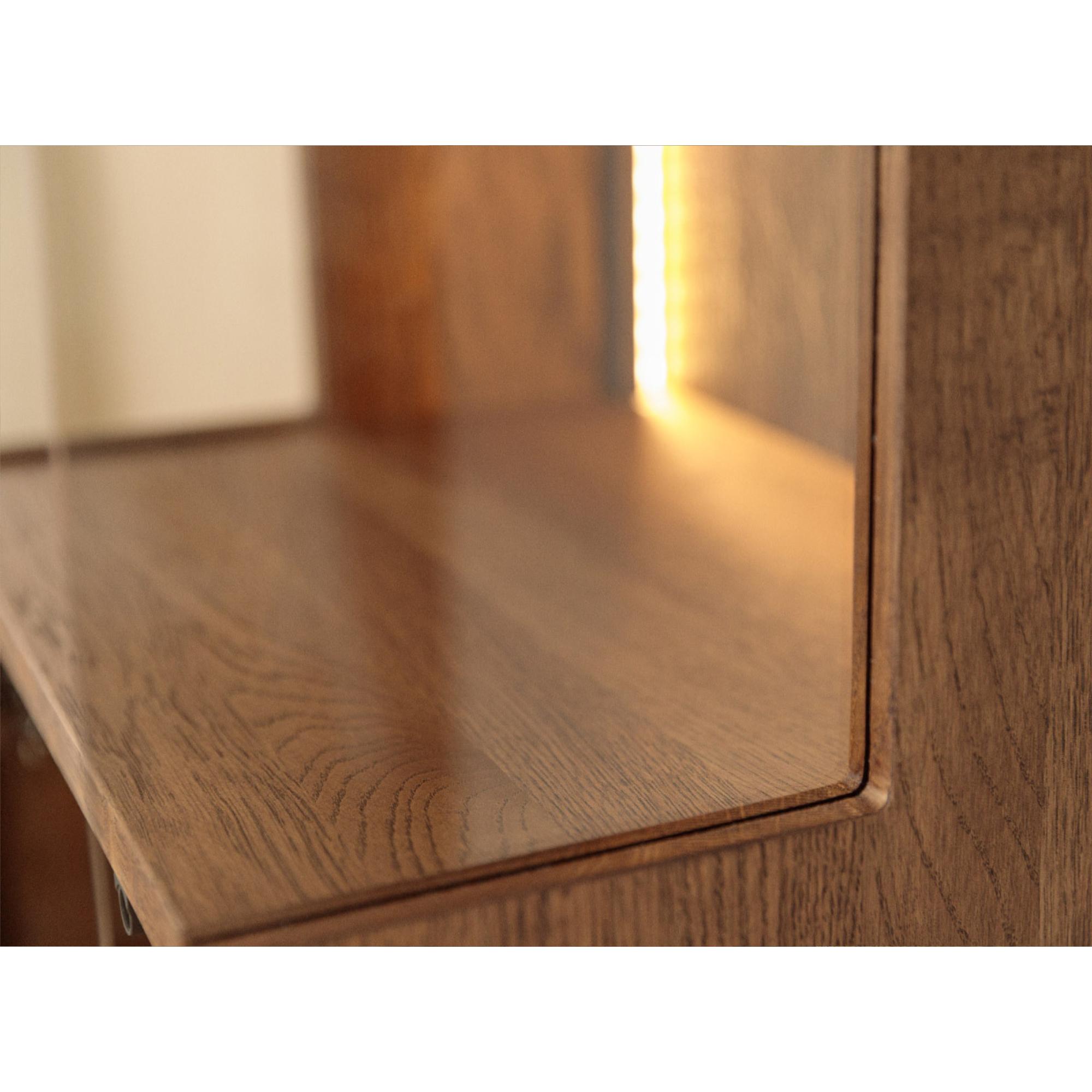 Vitrine Collodi 43x205cm, Material: Massivholz Eiche