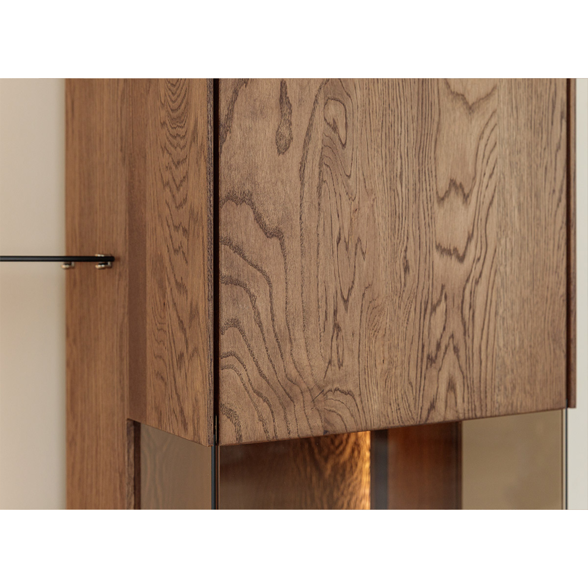 Vitrine Collodi 73x195cm, Material: Massivholz Eiche