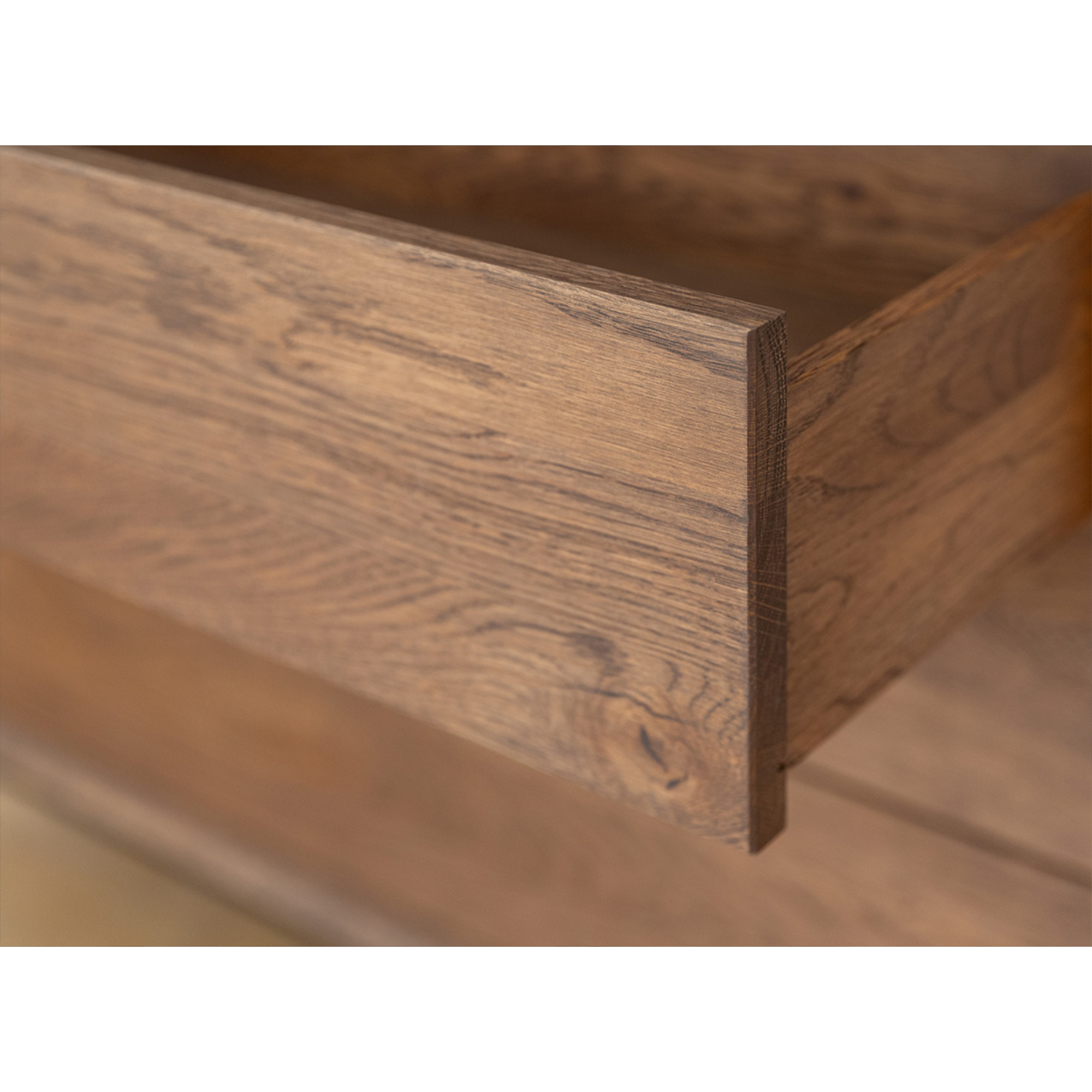 Vitrine Modern Loft 45x200cm, Material: Massivholz Eiche