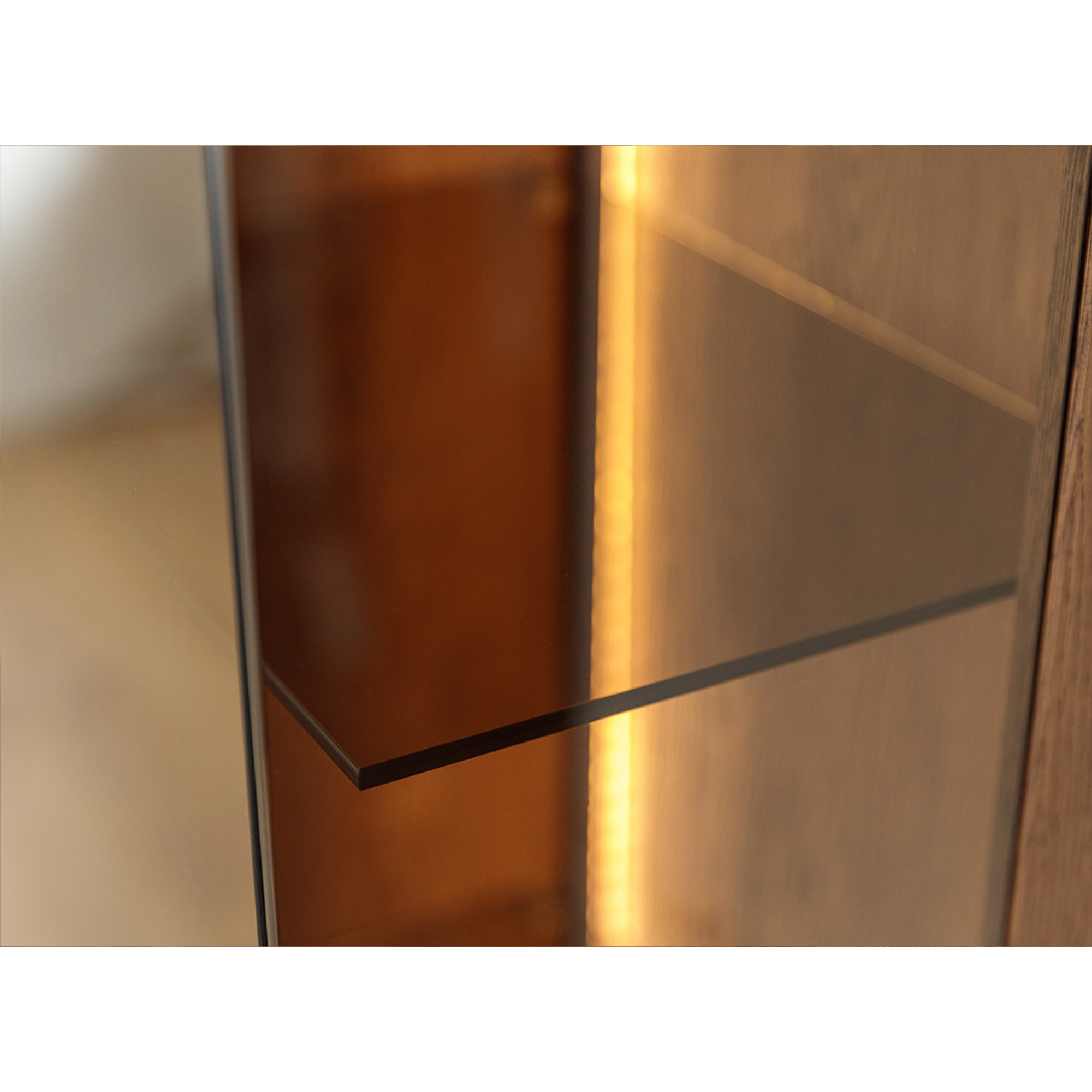 Vitrine Collodi 43x205cm, Material: Massivholz Eiche