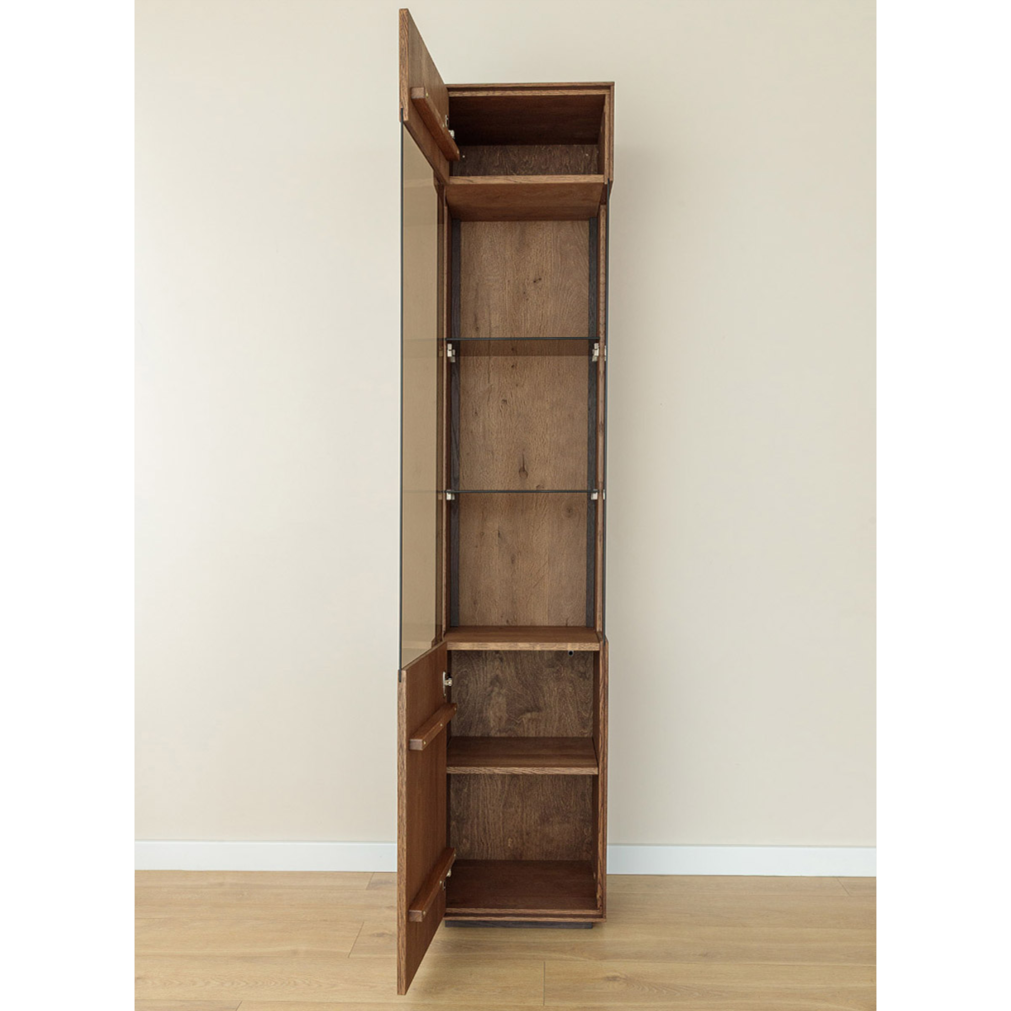 Vitrine Collodi 43x205cm, Material: Massivholz Eiche