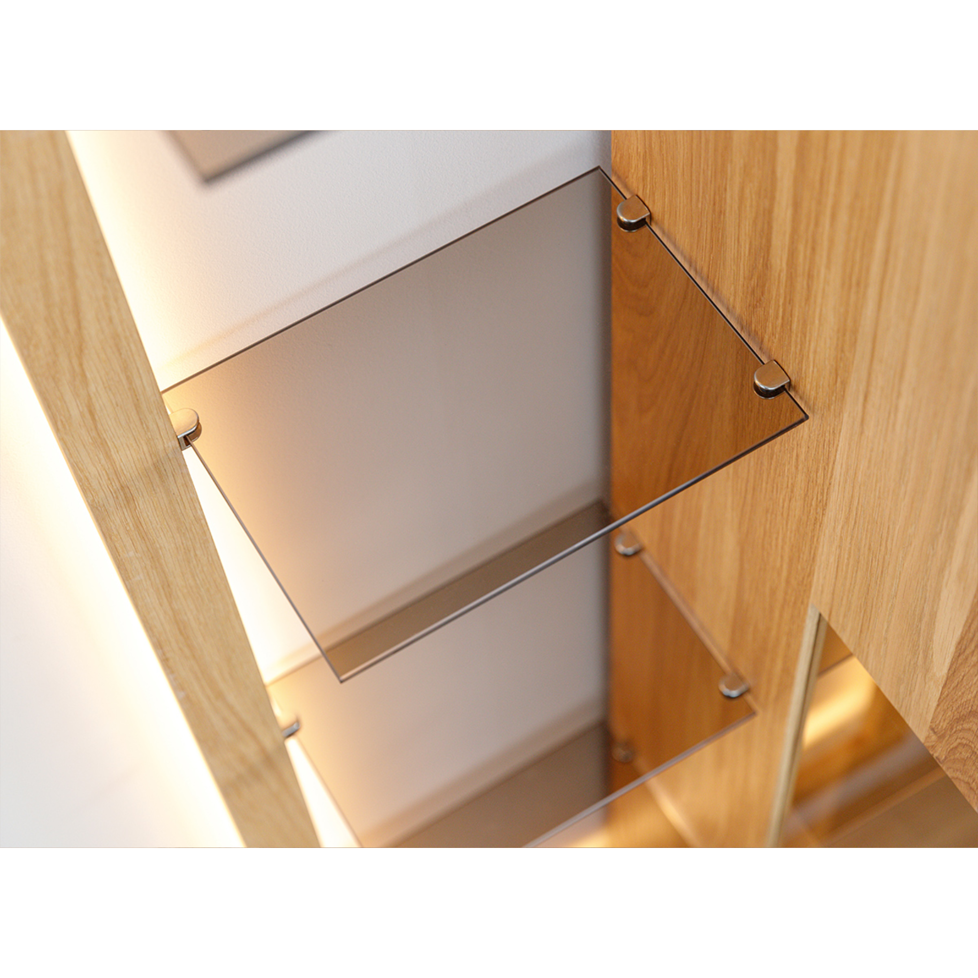 Vitrine Collodi 73x195cm, Material: Massivholz Eiche