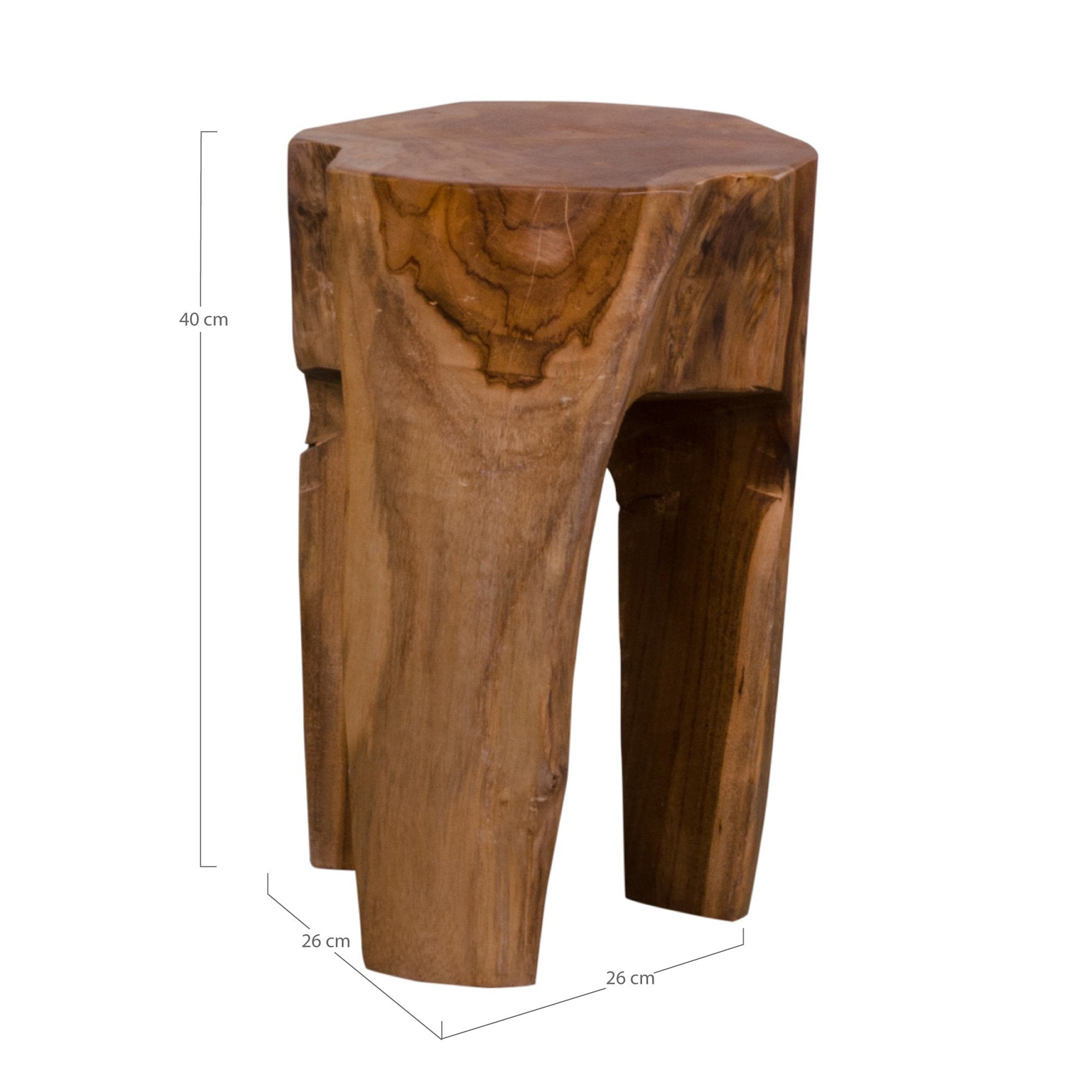 Rose Beistelltisch, Material: Teak