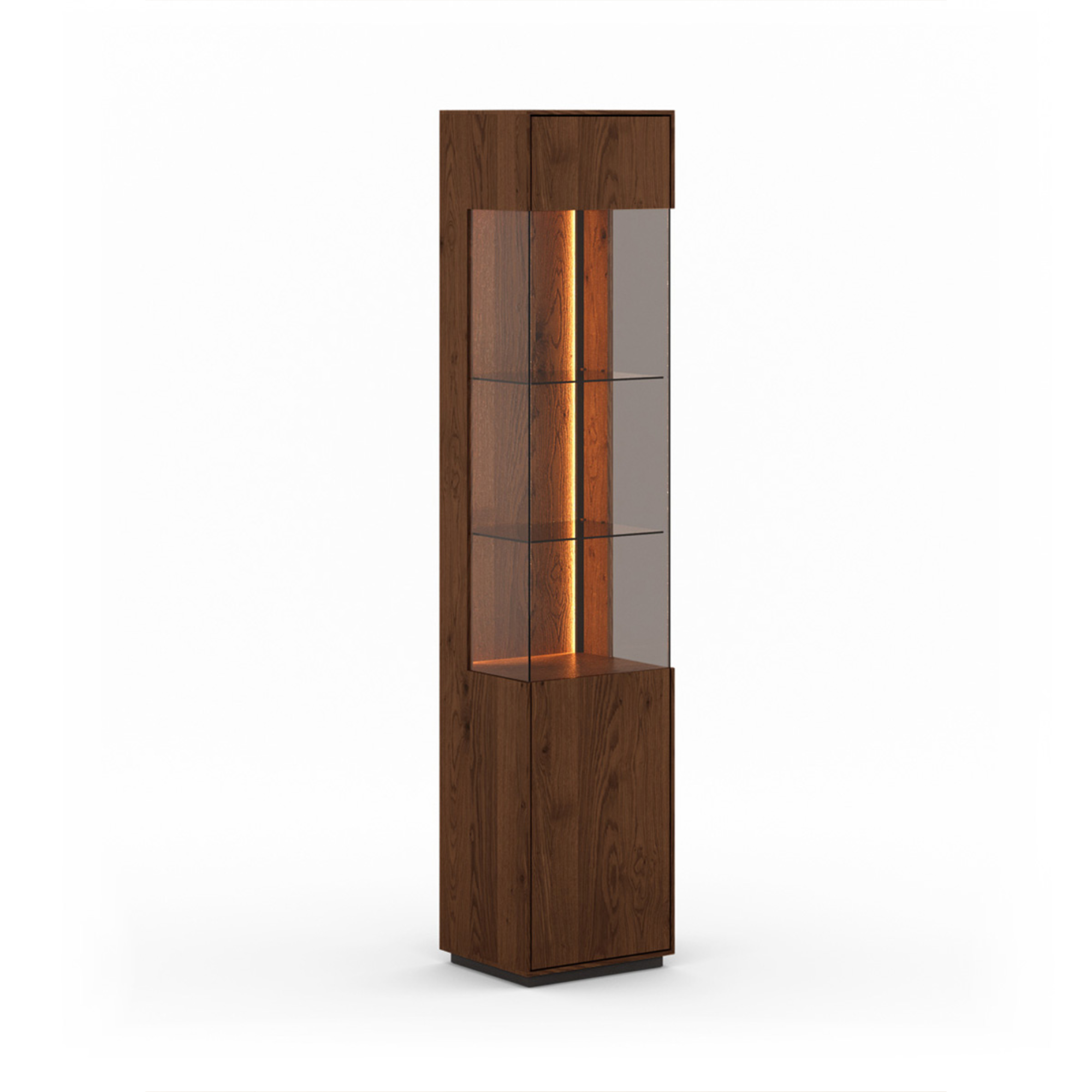Vitrine Collodi 43x205cm, Material: Massivholz Eiche