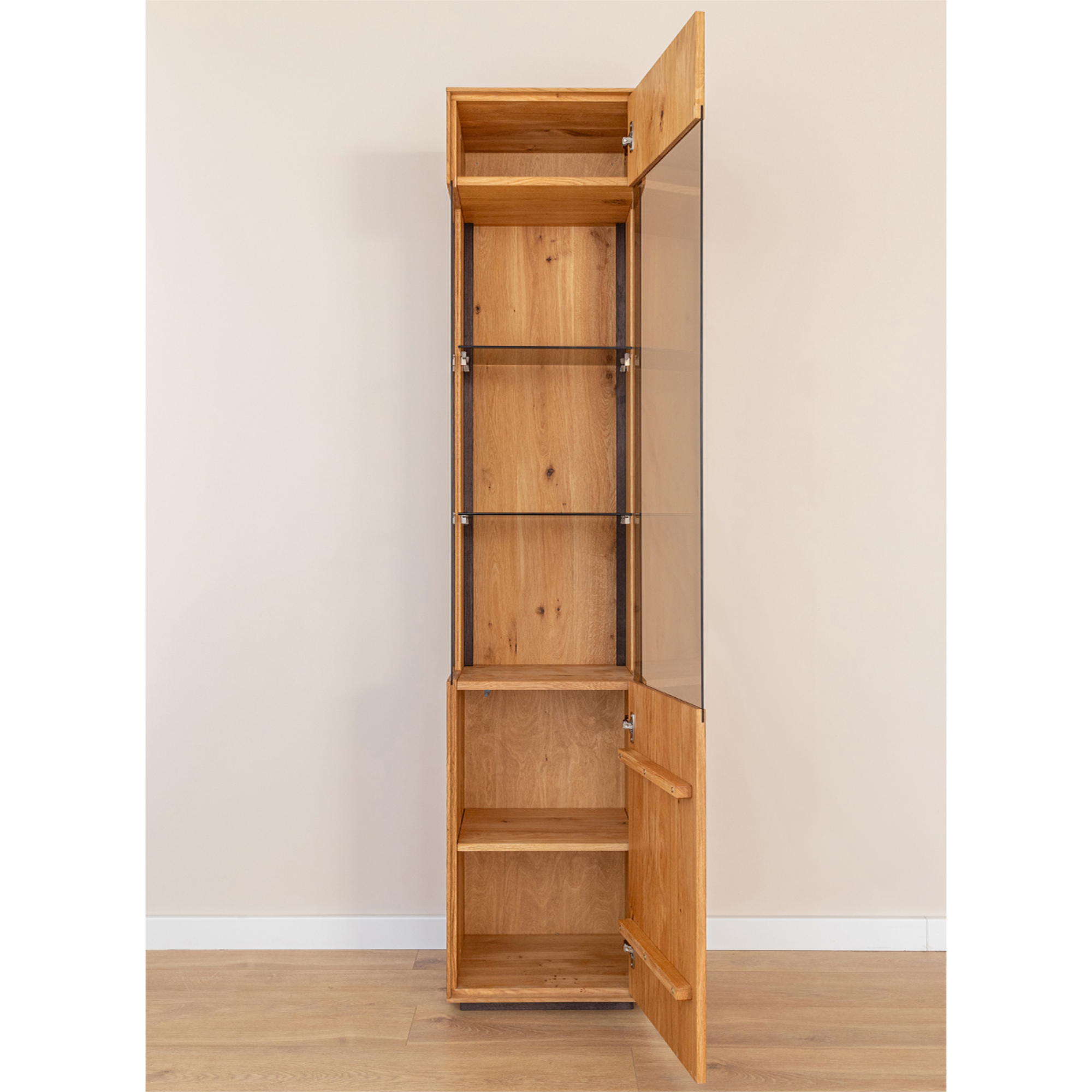Vitrine Collodi 43x205cm, Material: Massivholz Eiche