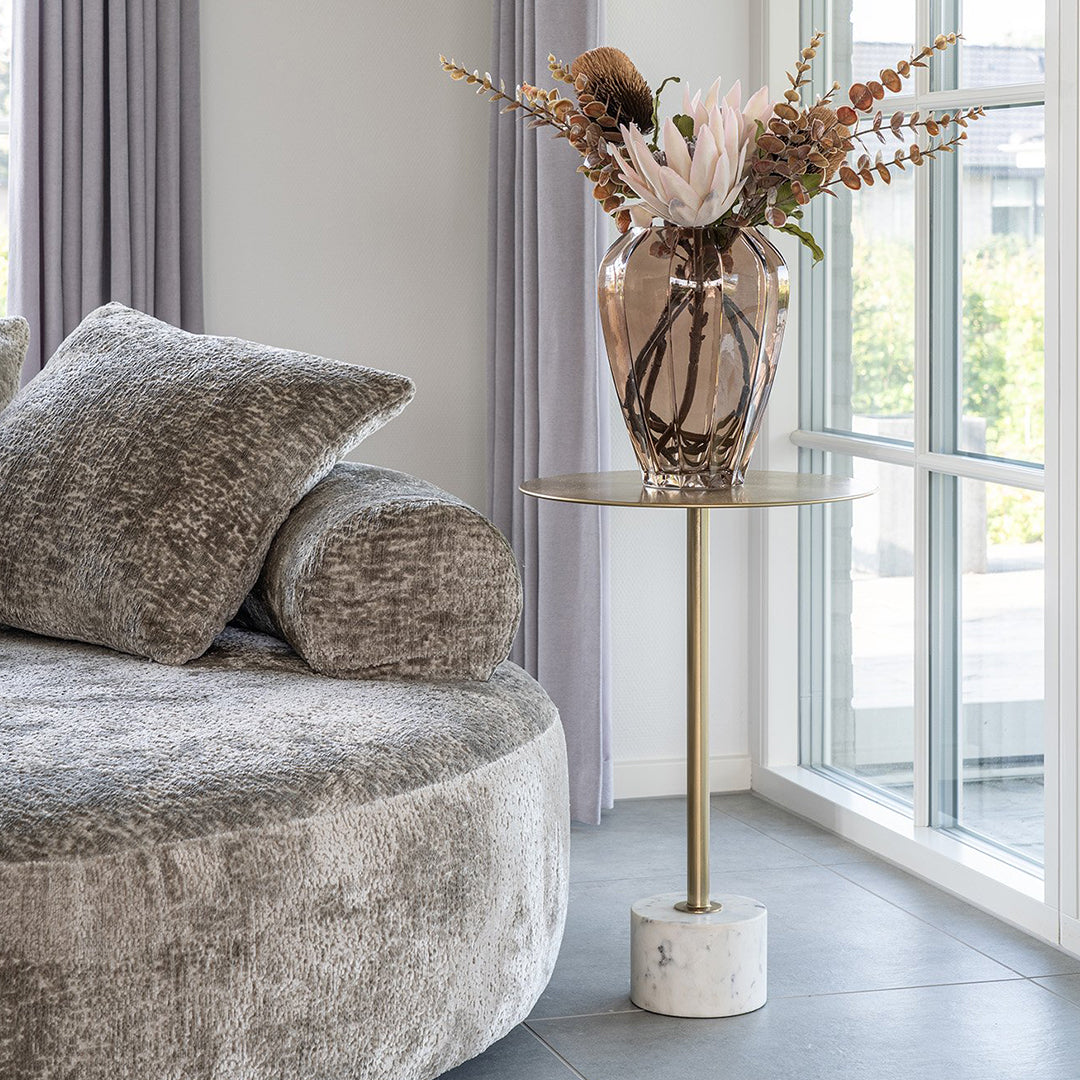 Lecco Beistelltisch, Material: Marmor/Stahl