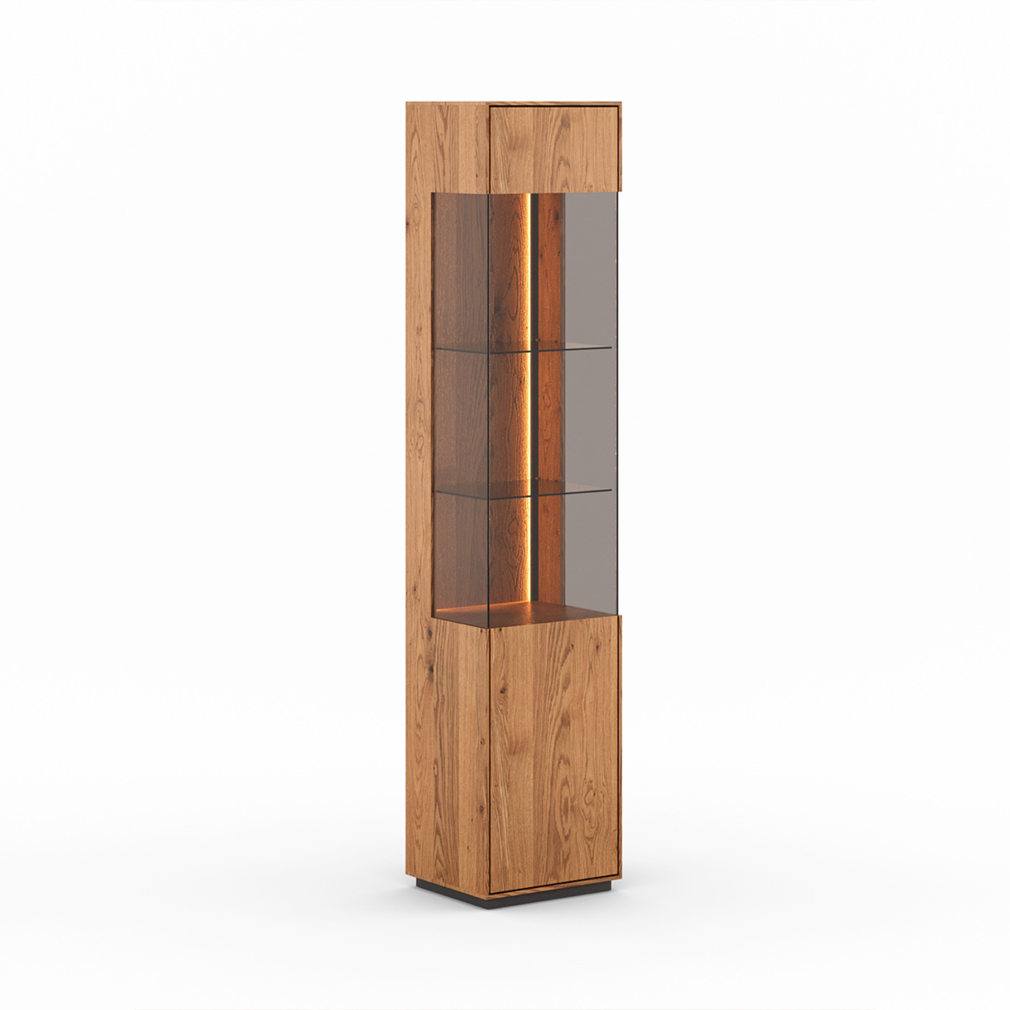 Vitrine Collodi 43x205cm, Material: Massivholz Eiche