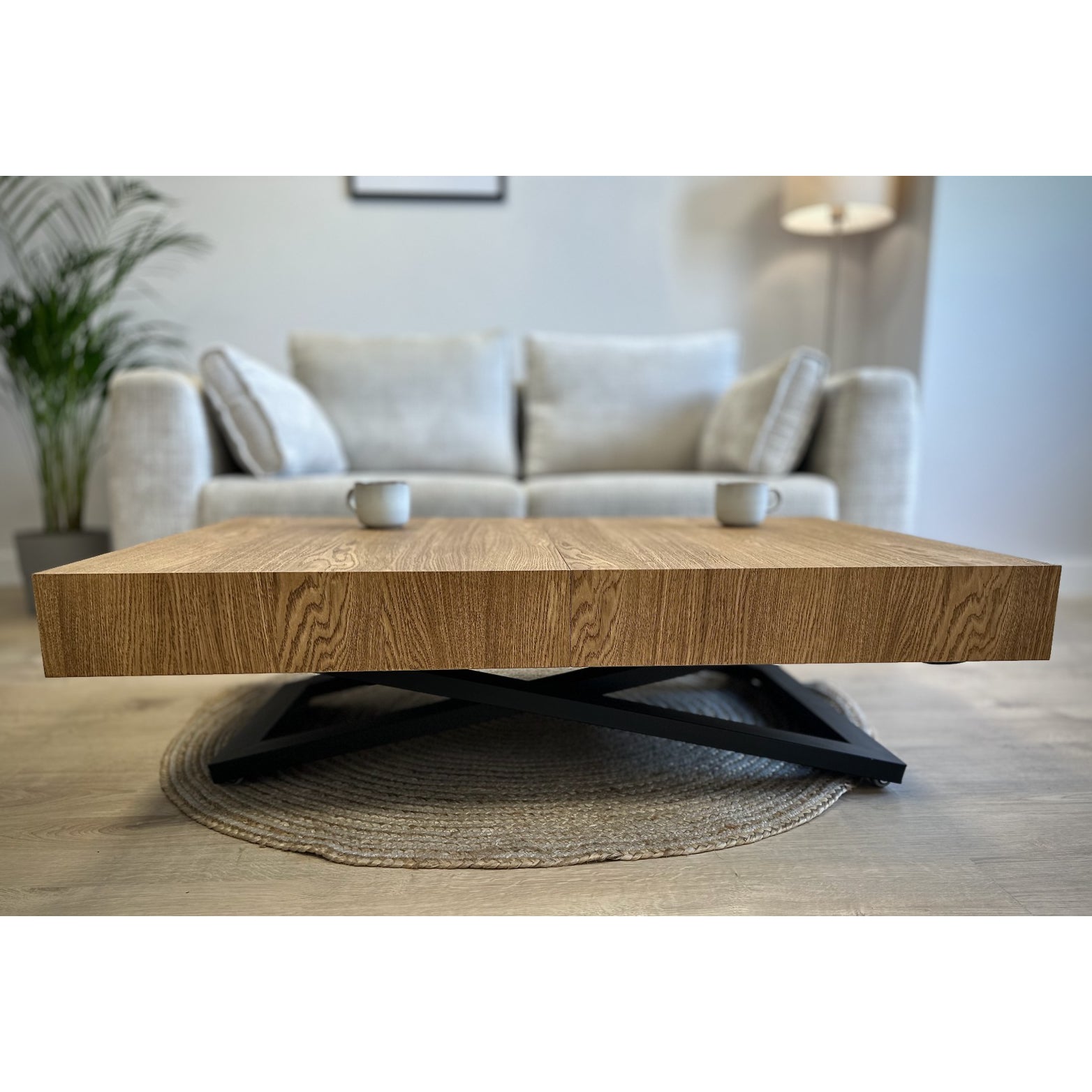 Clubtisch Sanna U 120/200x90cm, Material: Material nach Wahl