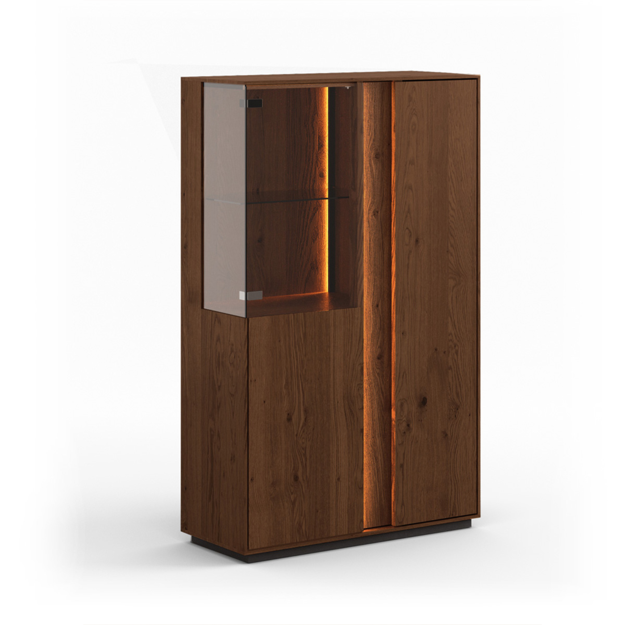 Vitrine Collodi 85x140cm, Material: Massivholz Eiche