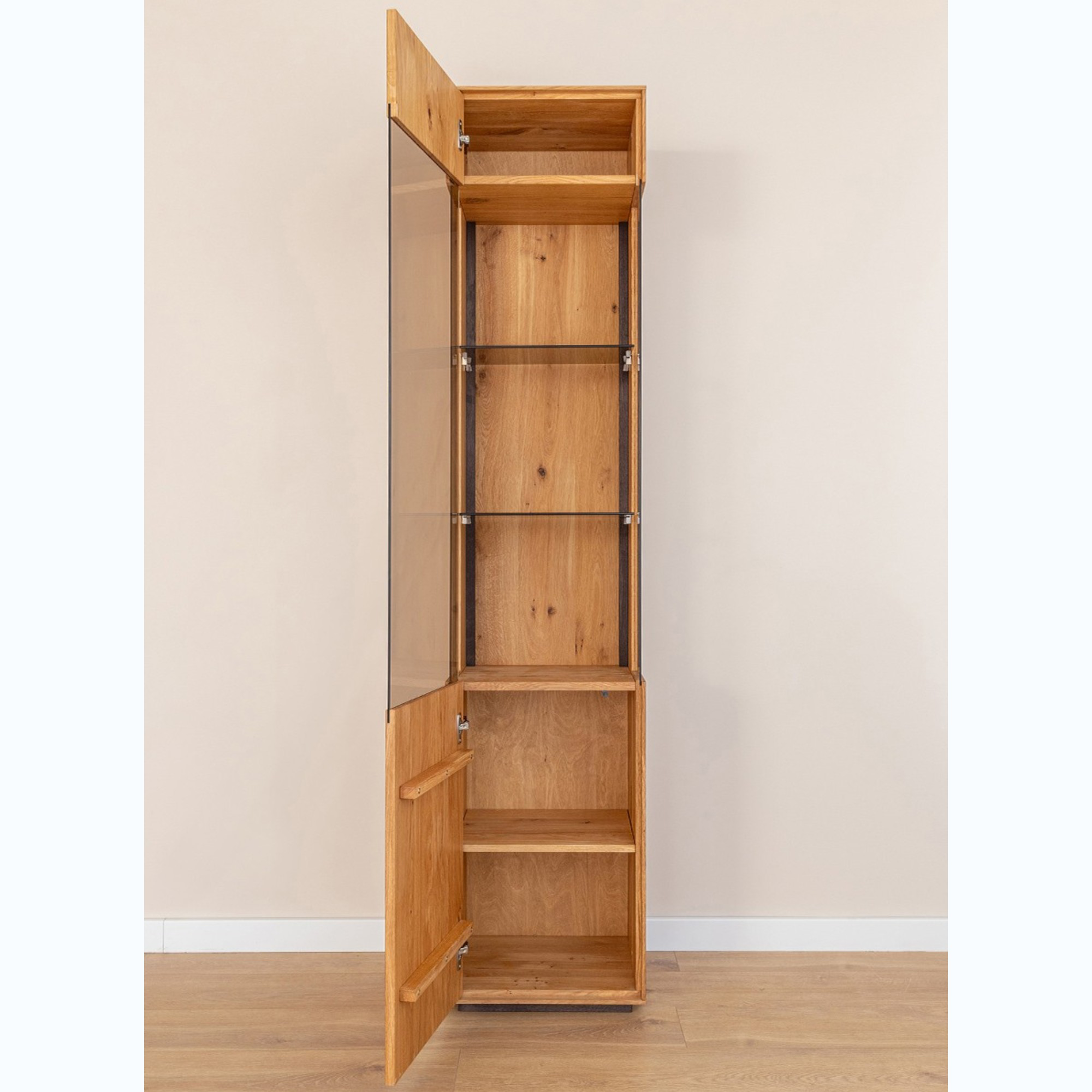 Vitrine Collodi 43x205cm, Material: Massivholz Eiche
