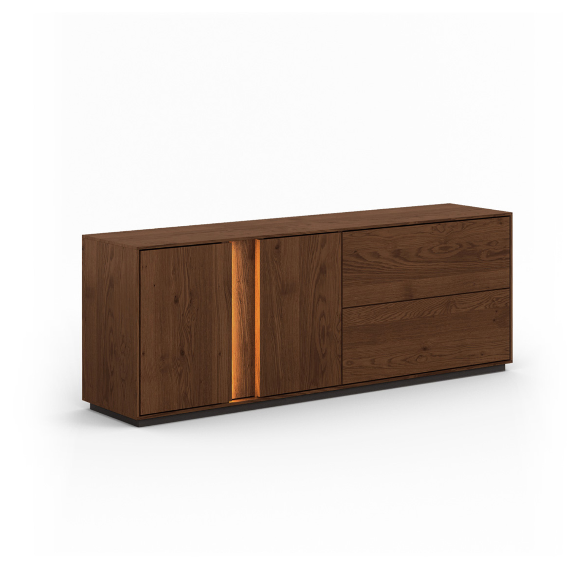 TV Kommode Collodi, Material: Massivholz Eiche