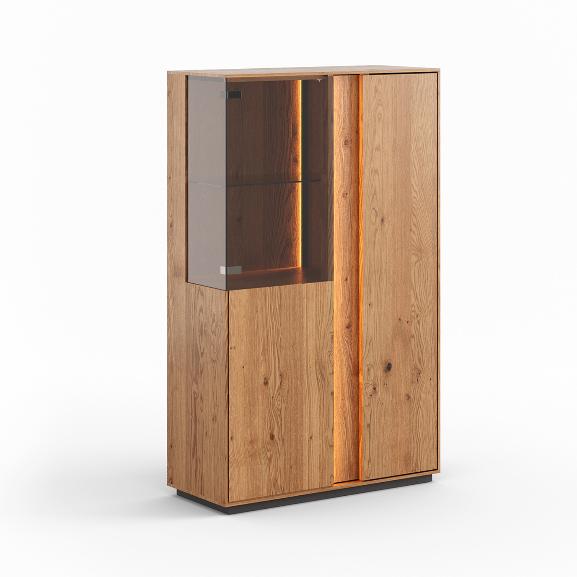 Vitrine Collodi 85x140cm, Material: Massivholz Eiche