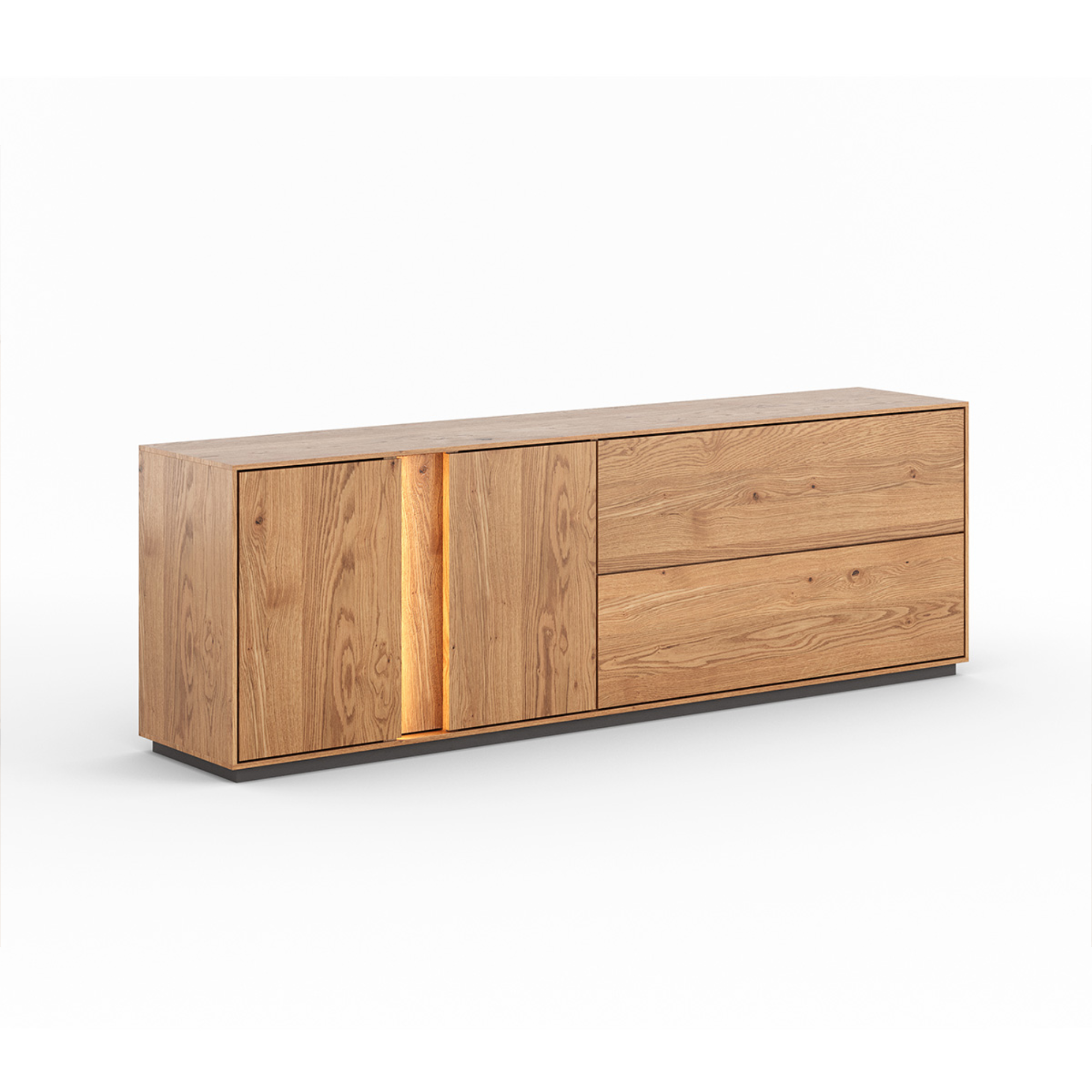 TV Kommode Collodi, Material: Massivholz Eiche