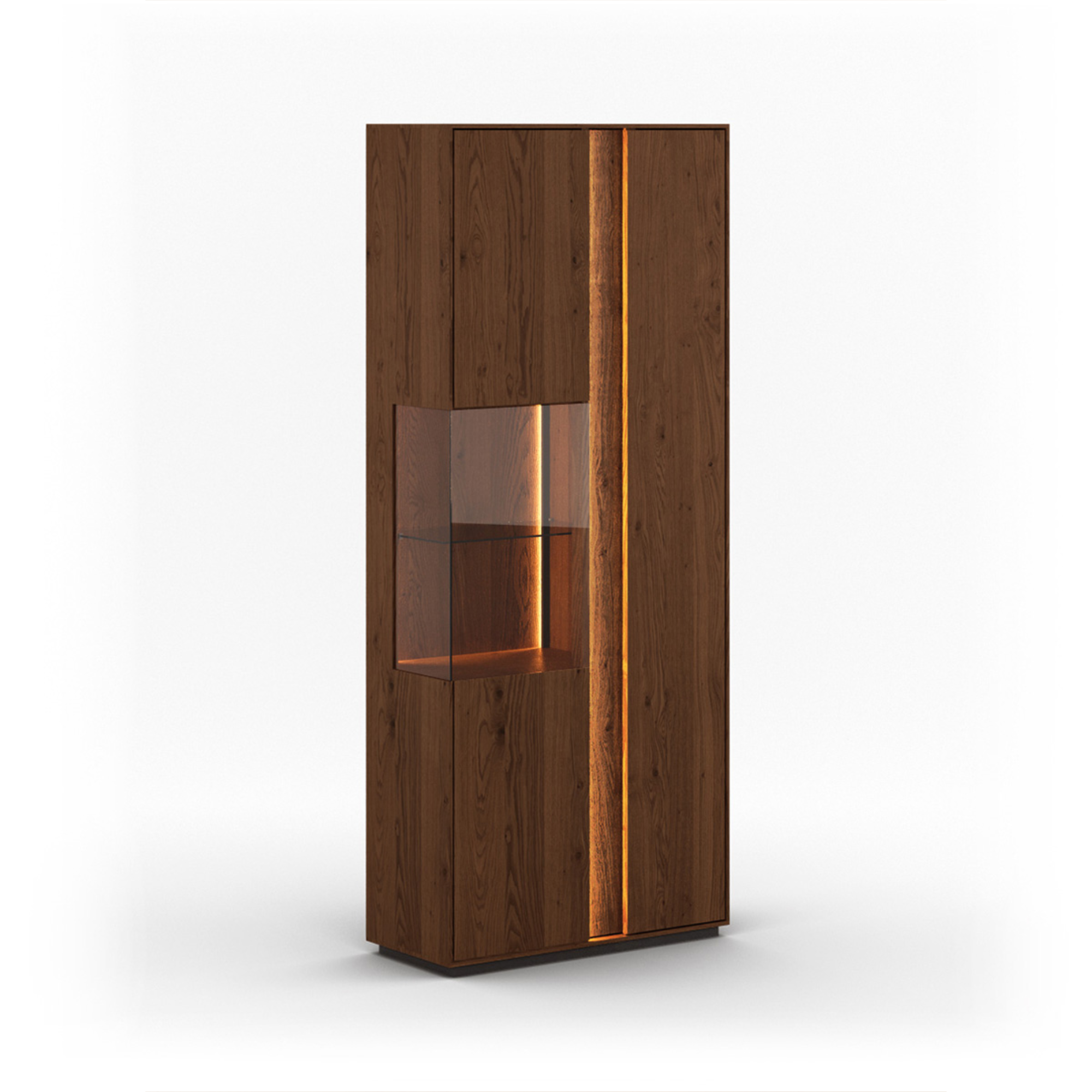 Vitrine Collodi 84,50x205cm, Material: Massivholz Eiche