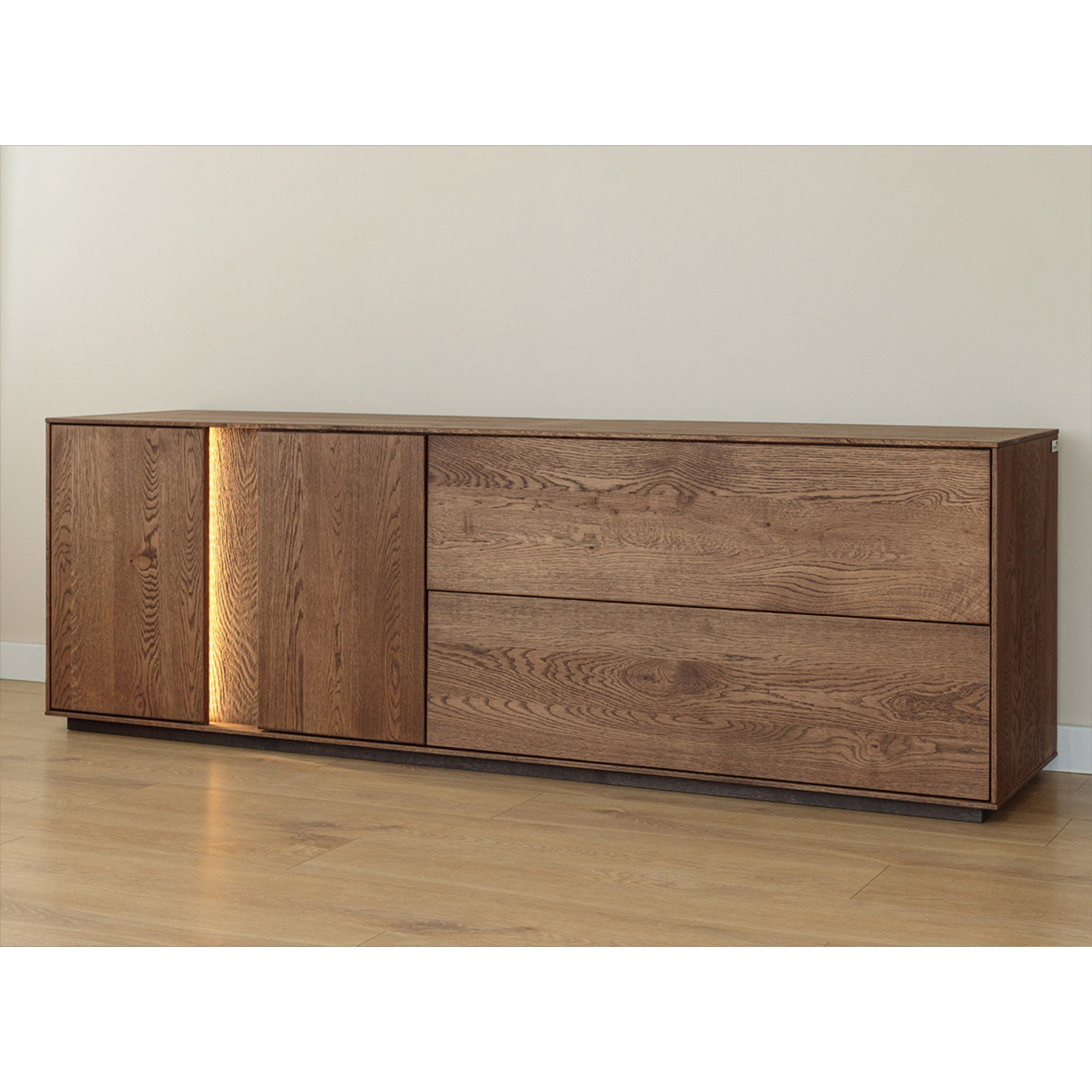 TV Kommode Collodi, Material: Massivholz Eiche
