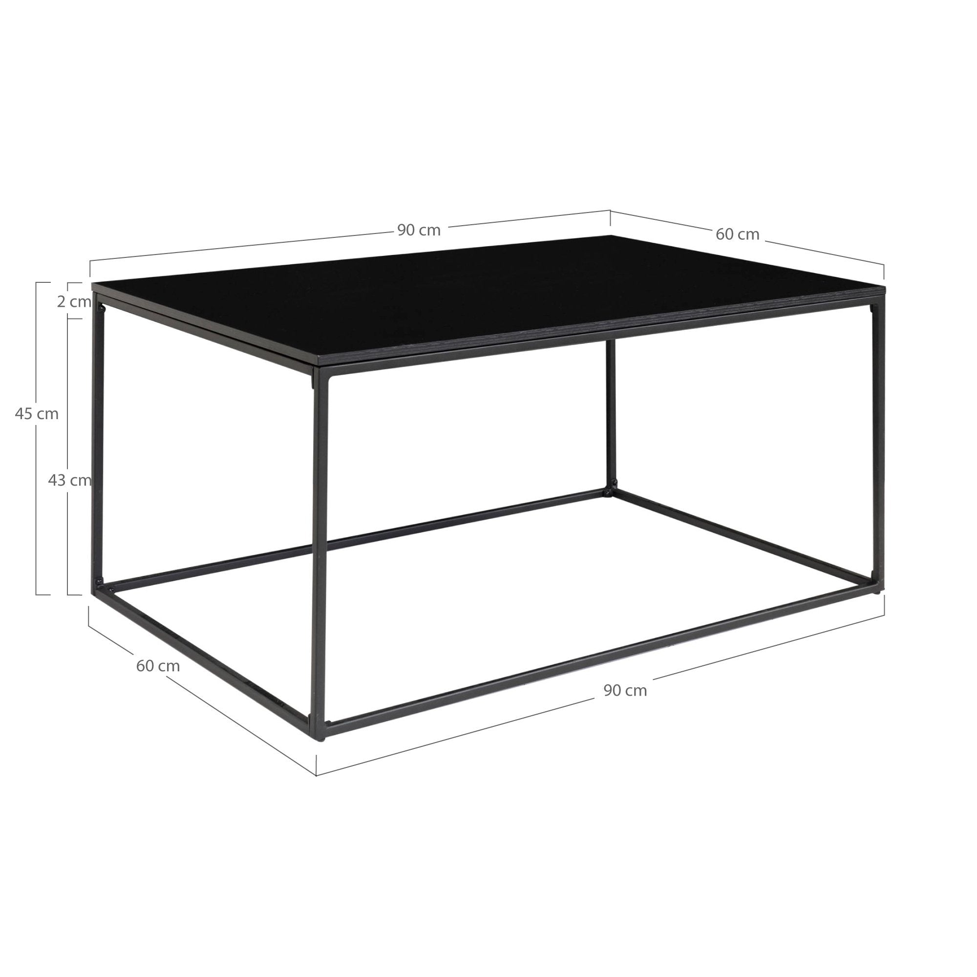 Vita Couchtisch, Material: Spanplatte/Stahl