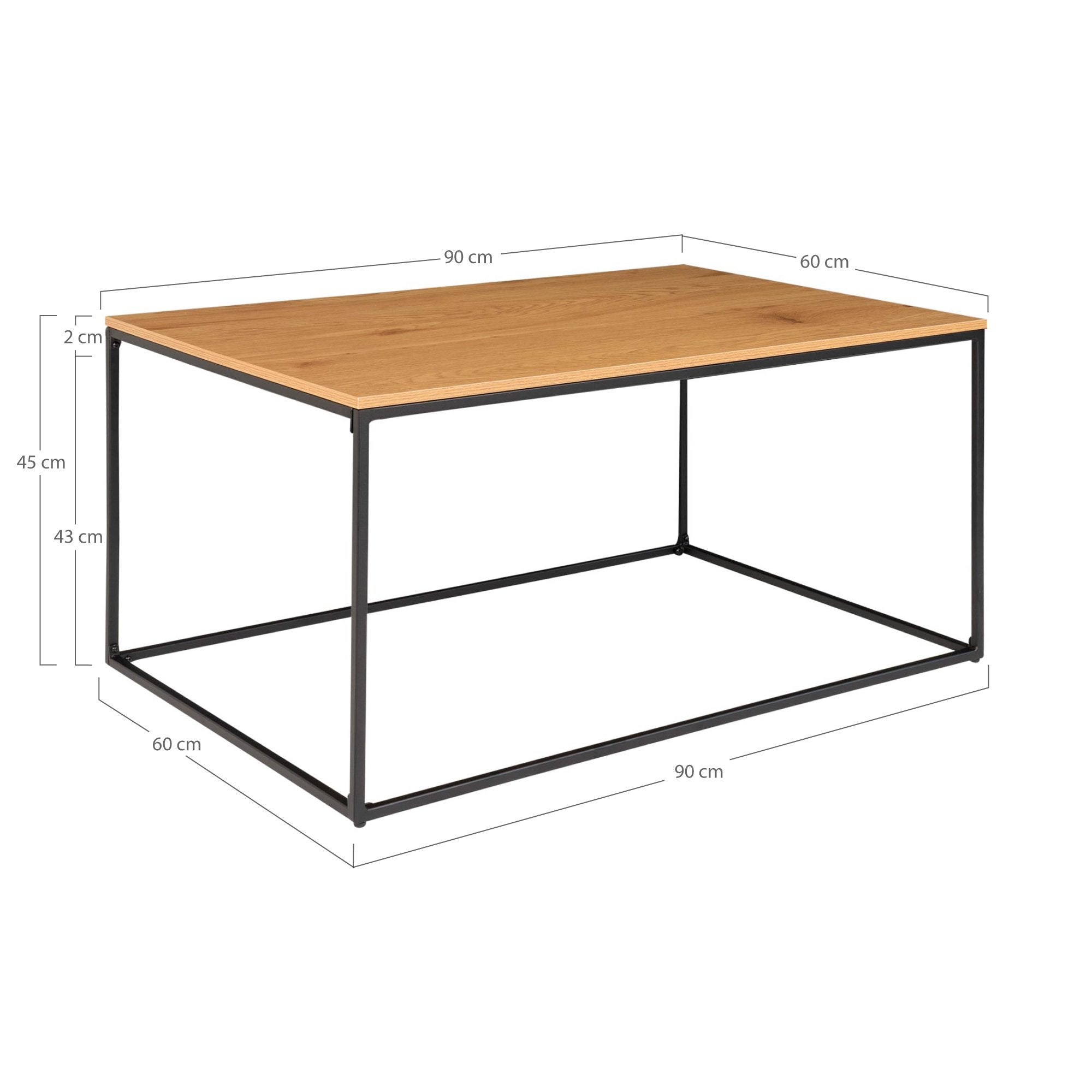 Vita Couchtisch, Material: Spanplatte/Stahl