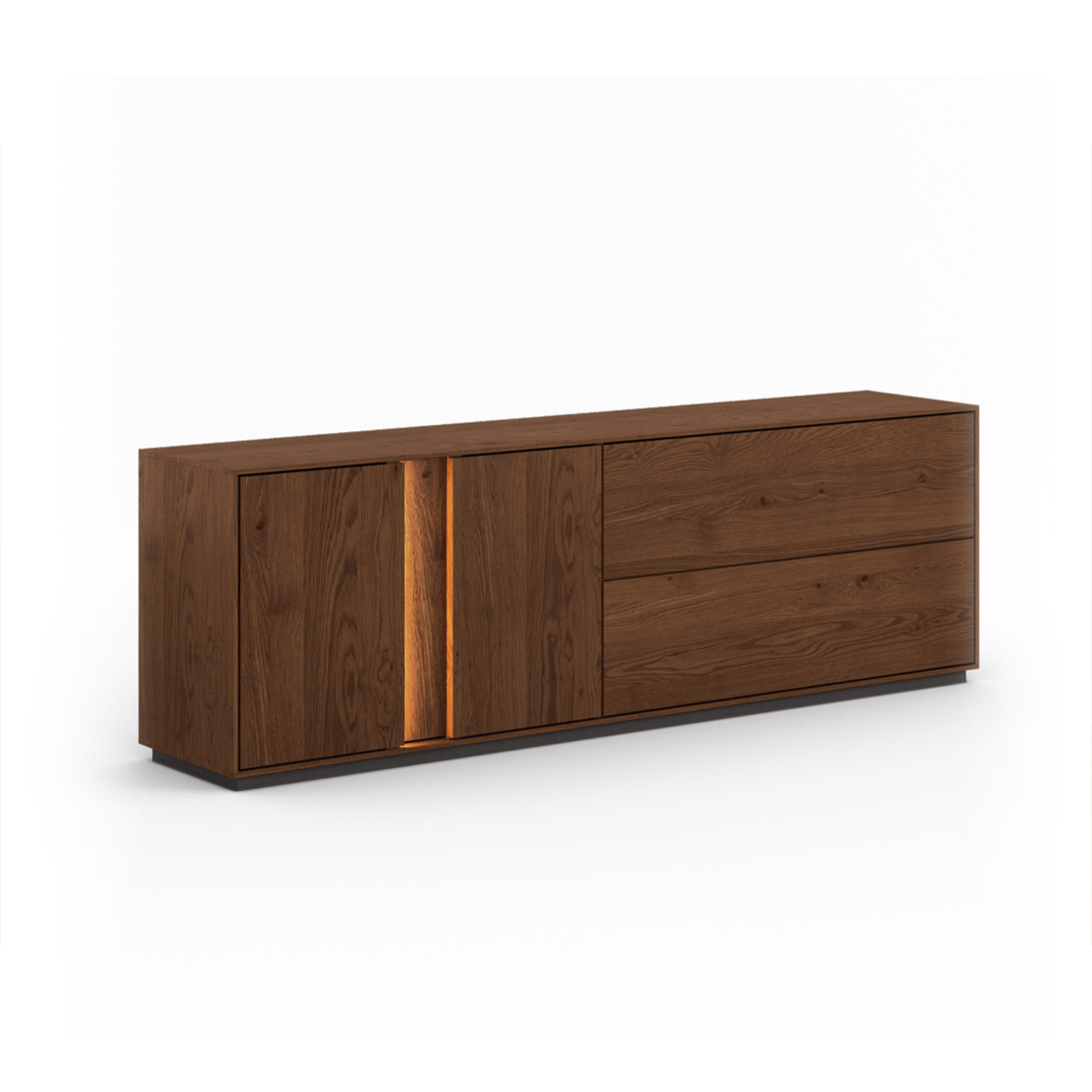TV Kommode Collodi, Material: Massivholz Eiche