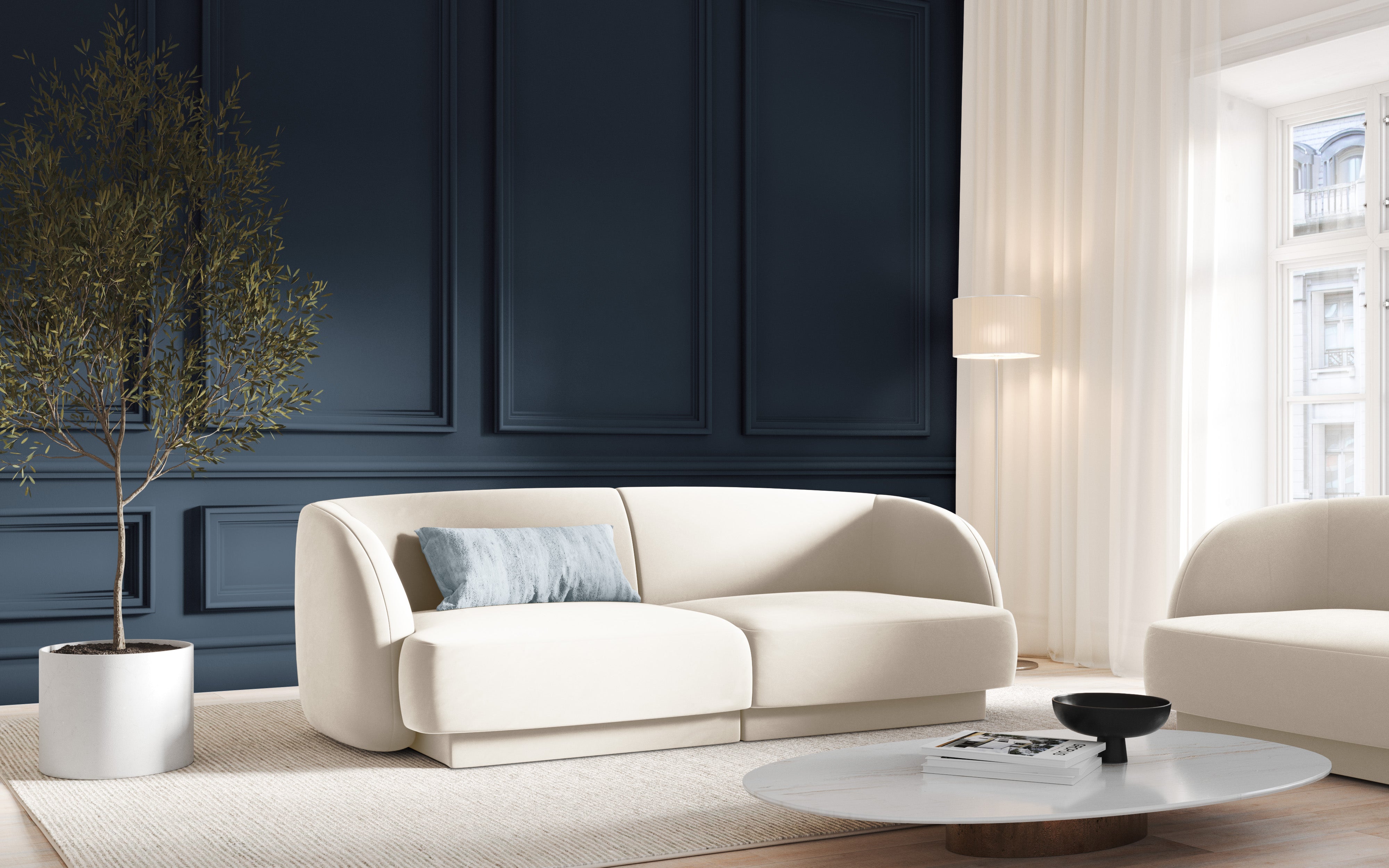 Sofa Miley 180x90cm, Material: Samt