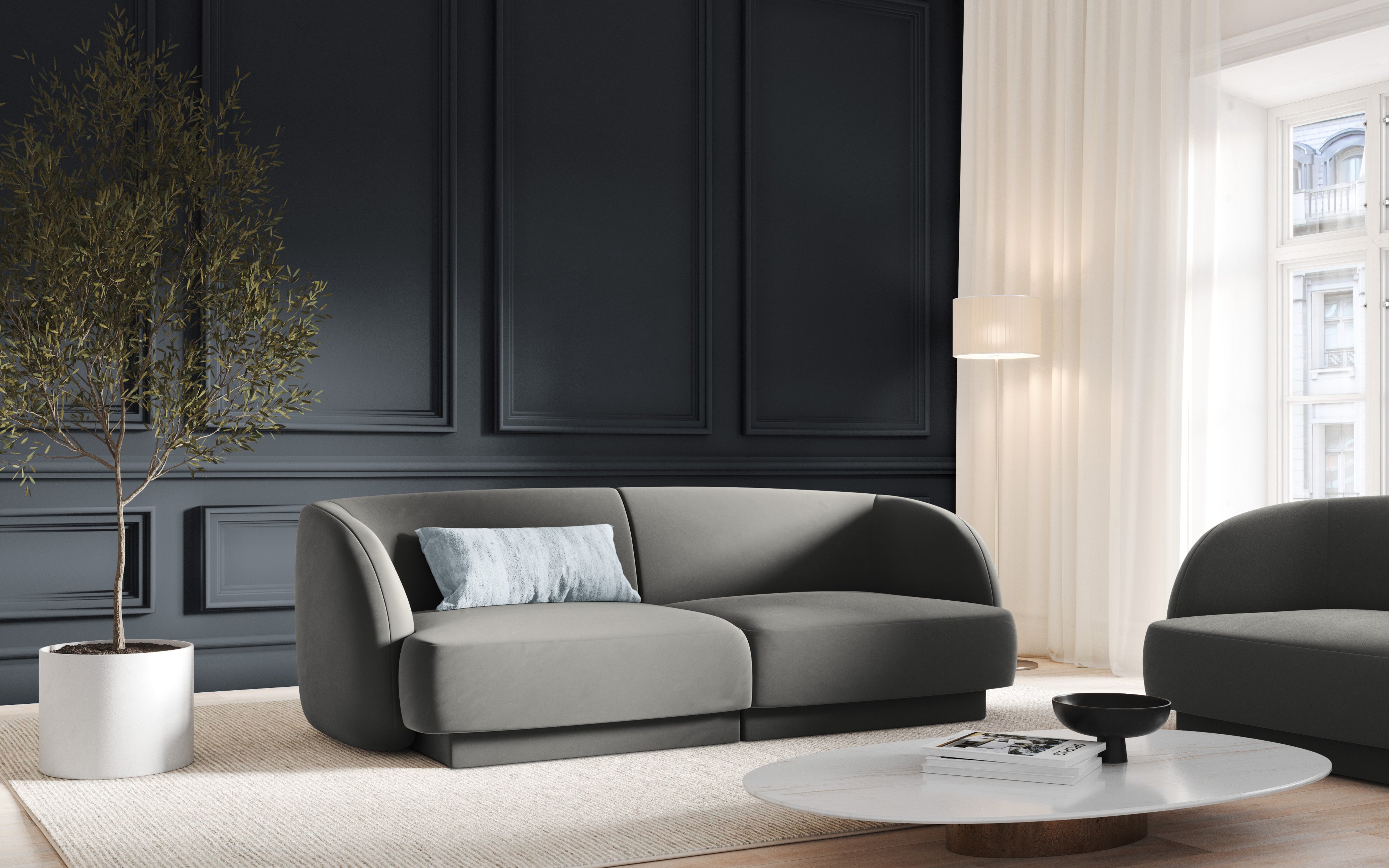 Sofa Miley 180x90cm, Material: Samt