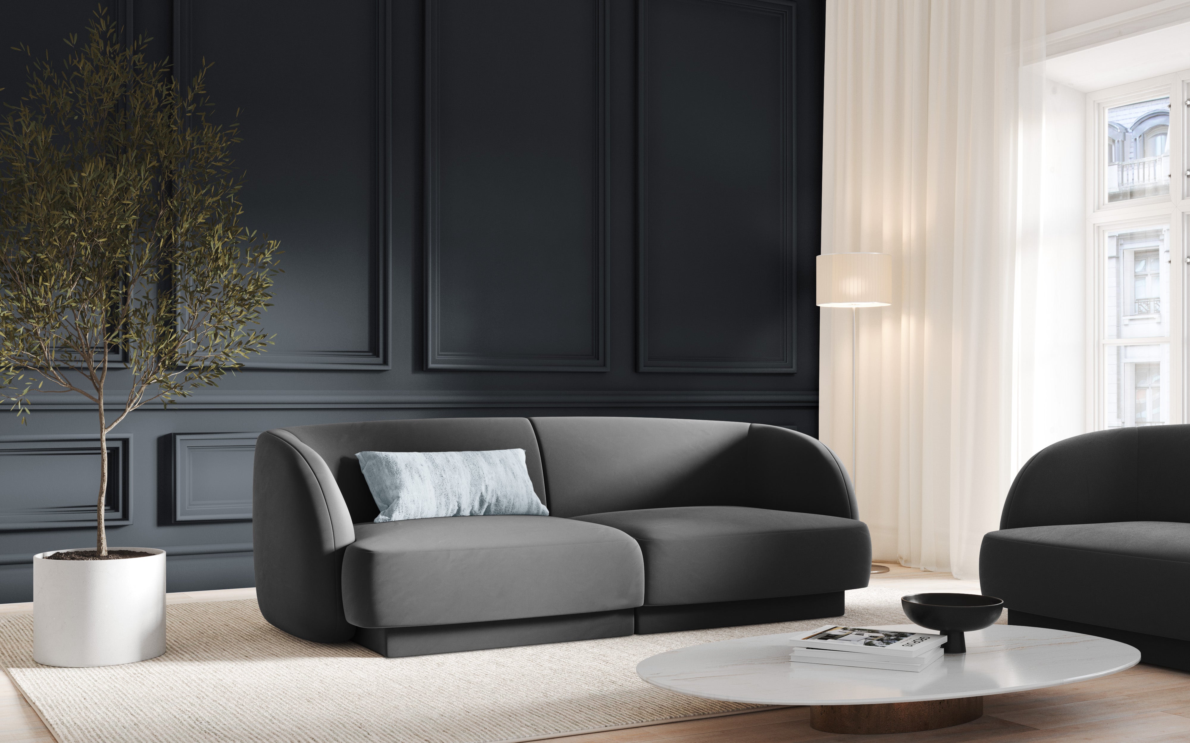 Sofa Miley 180x90cm, Material: Samt
