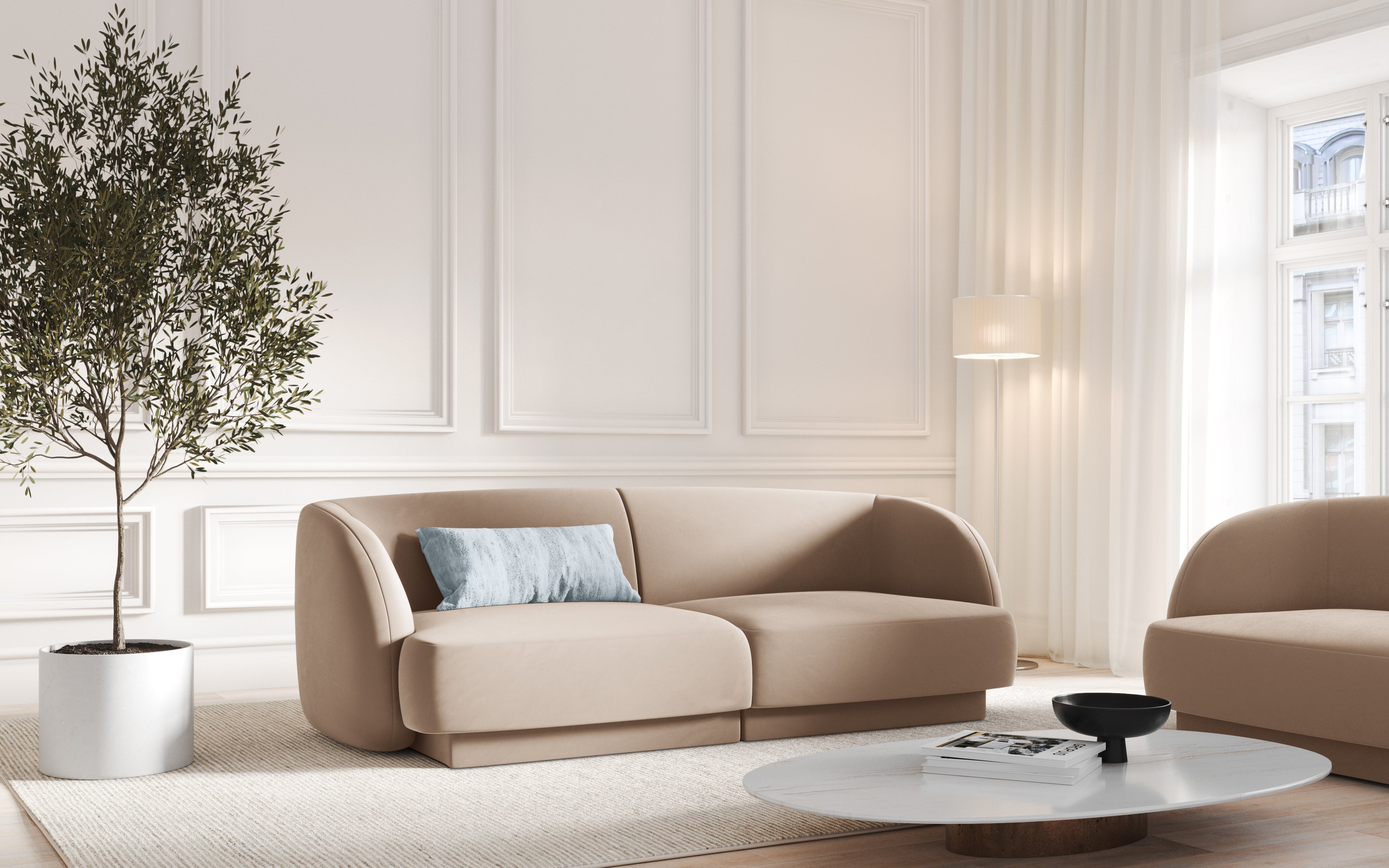 Sofa Miley 180x90cm, Material: Samt