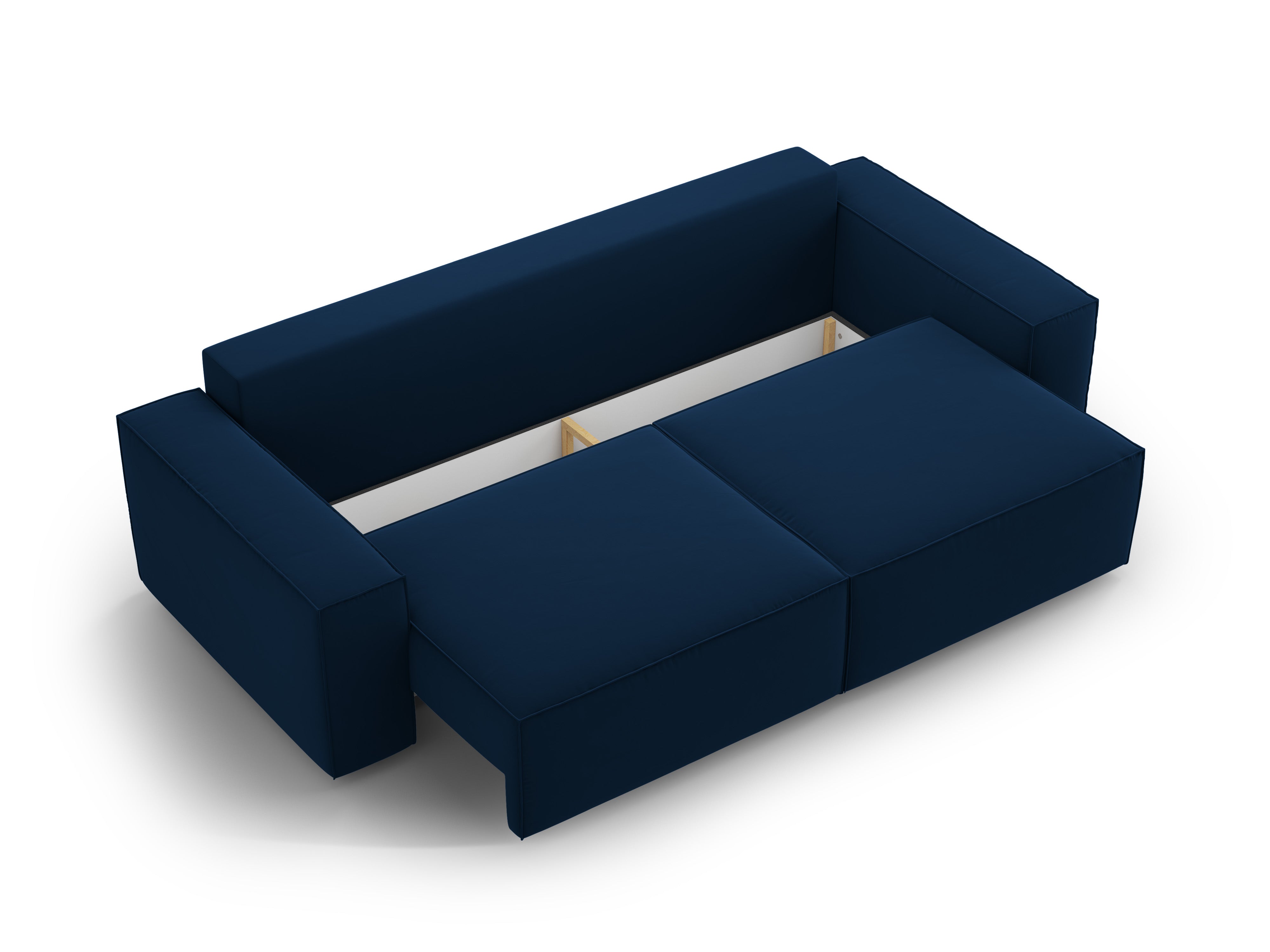 Jodie Sofa zum Ausziehen 247x107cm, Material: Samt