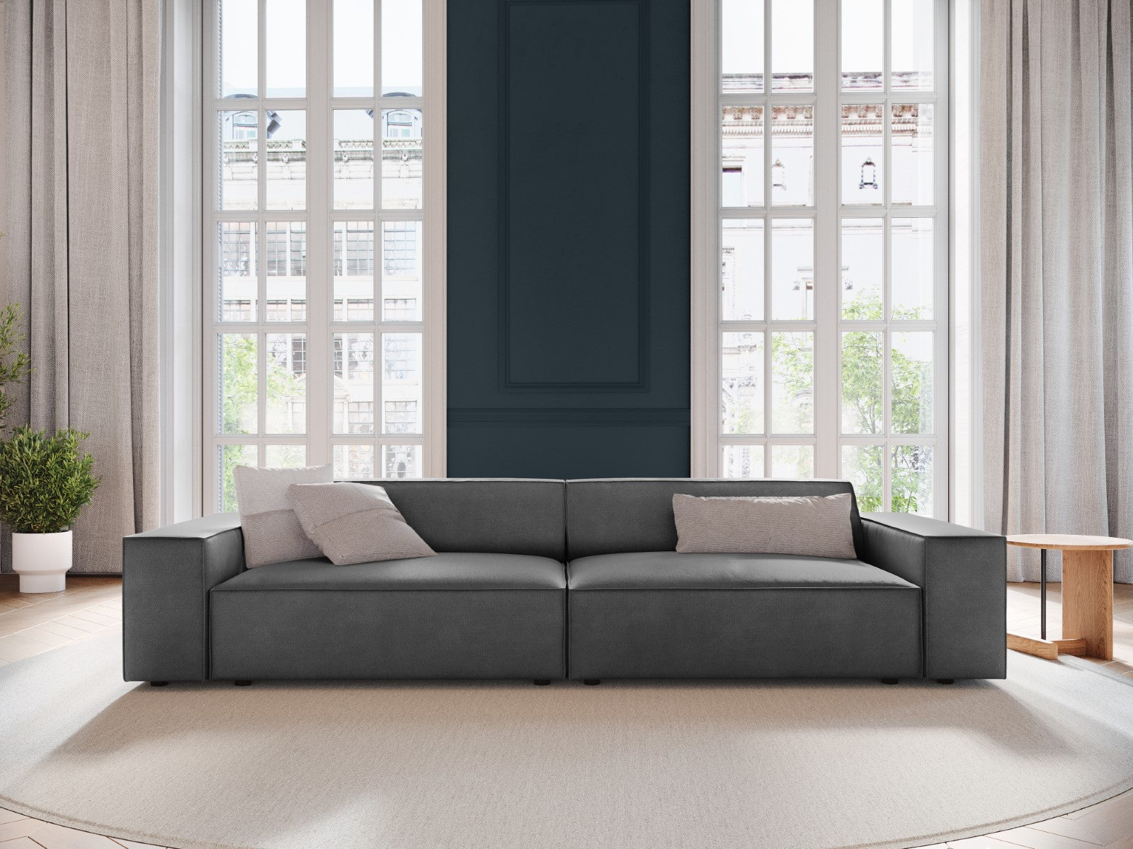 Jodie Sofa, 3 Sitze 204x102cm, Material: Samt