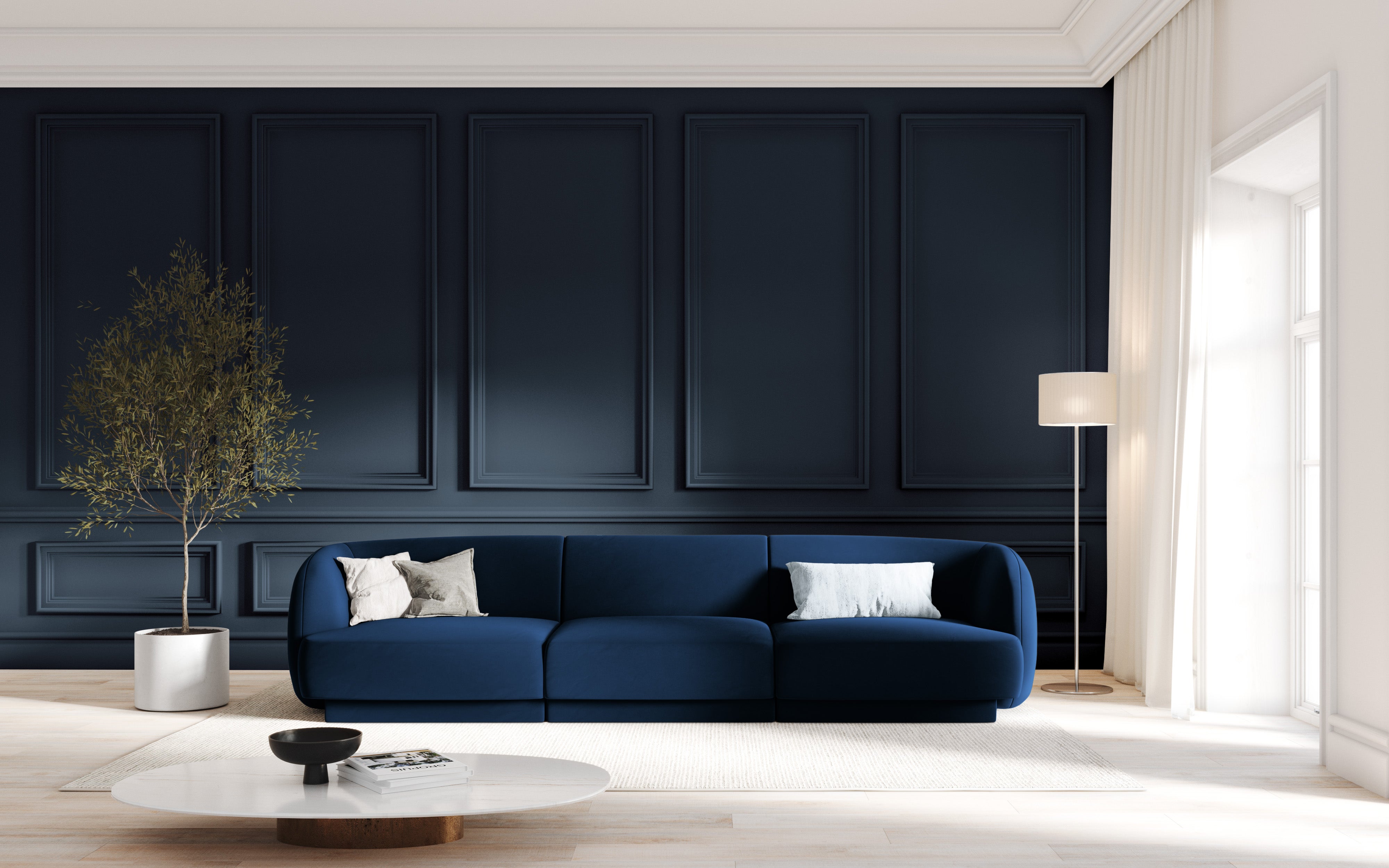 Sofa Miley 255x90cm, Material: Samt