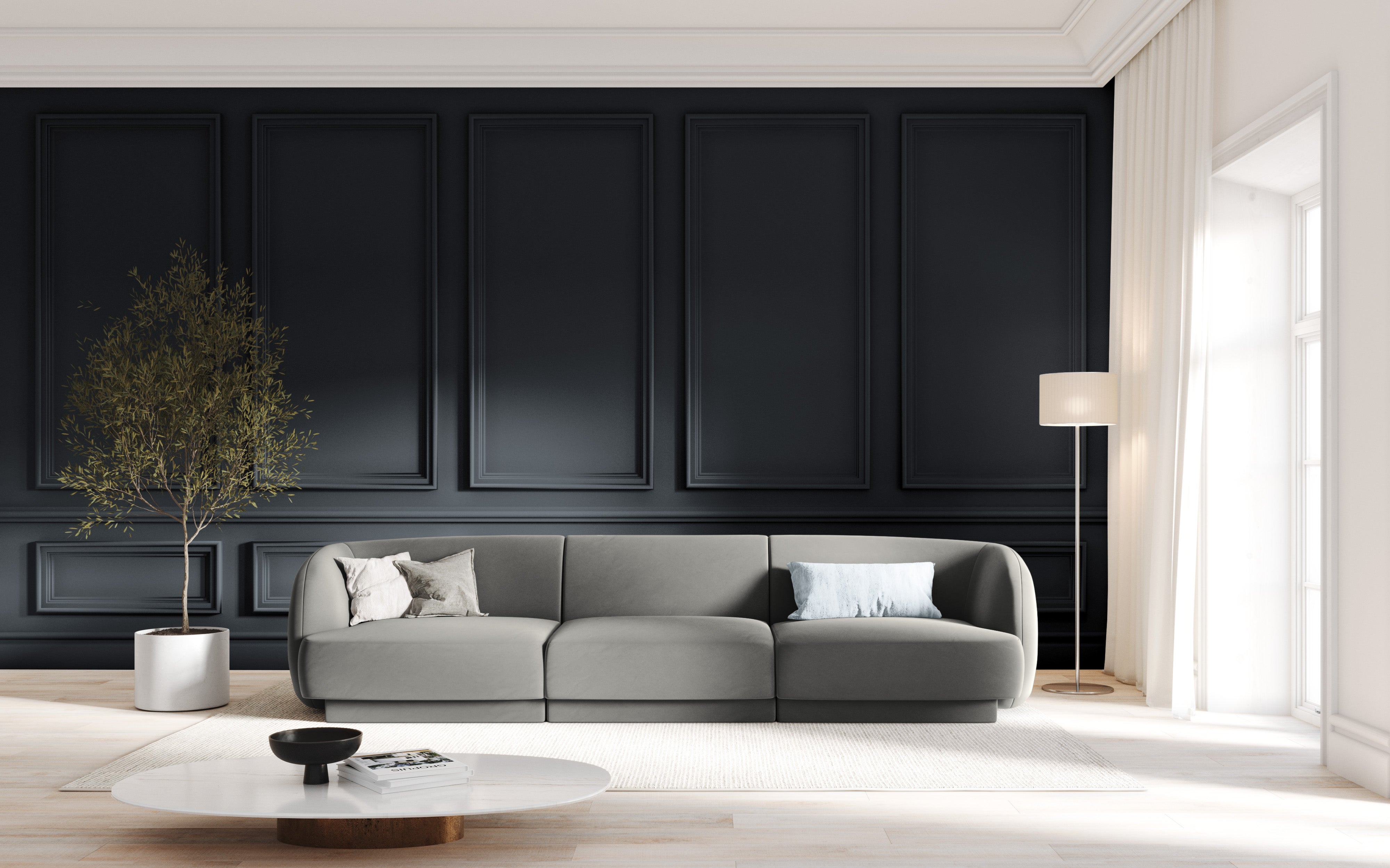 Sofa Miley 255x90cm, Material: Samt