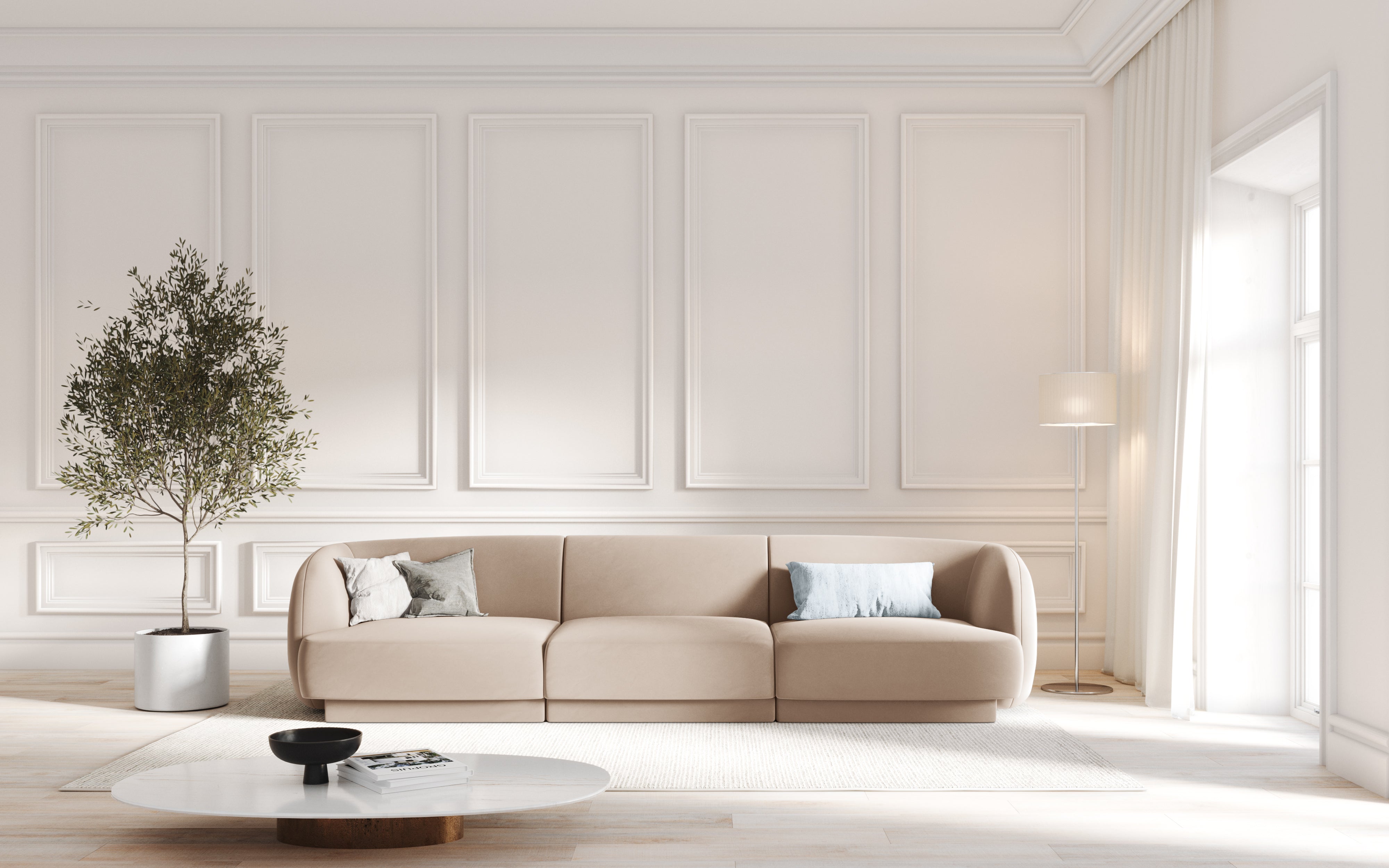 Sofa Miley 255x90cm, Material: Samt