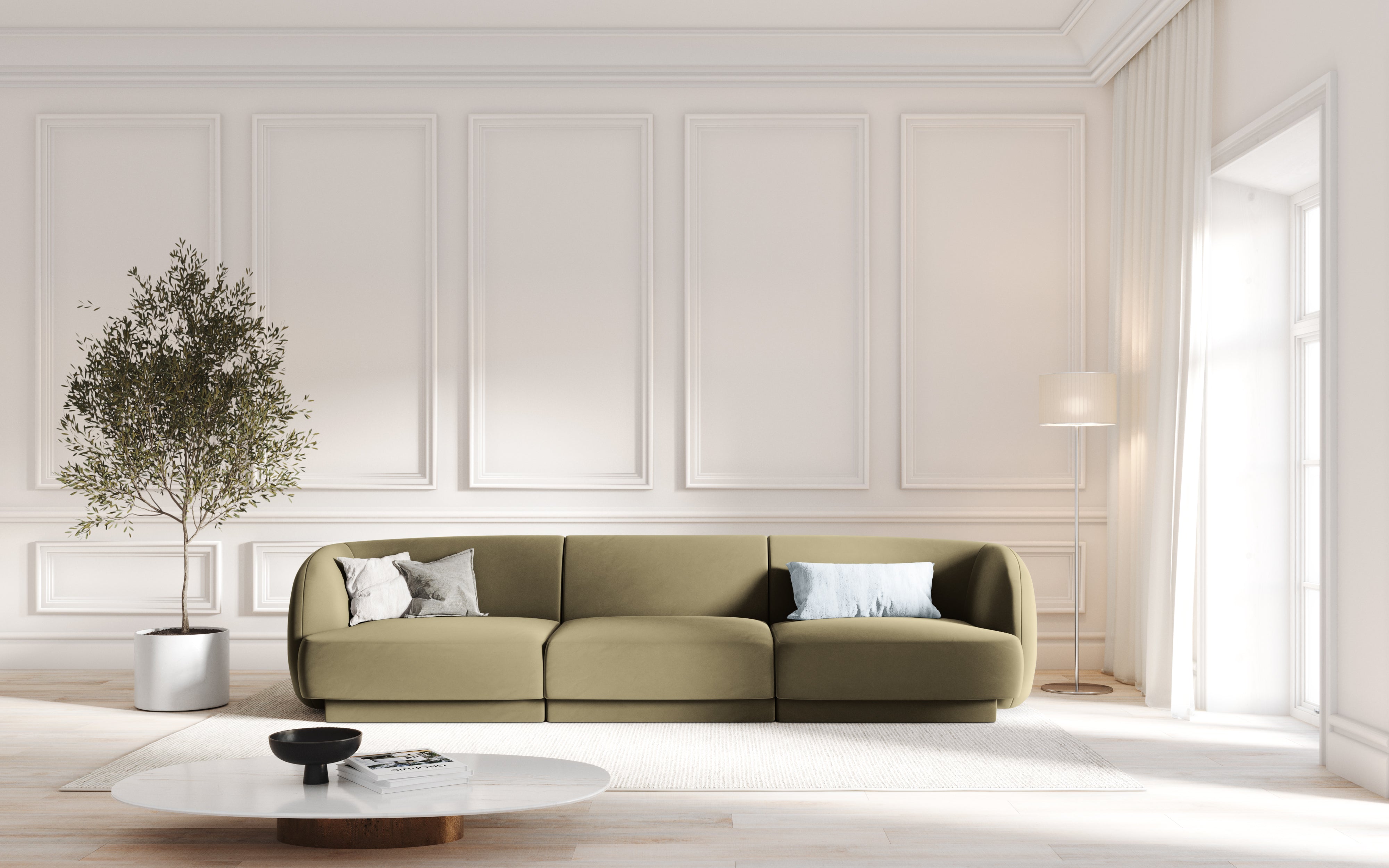 Sofa Miley 255x90cm, Material: Samt
