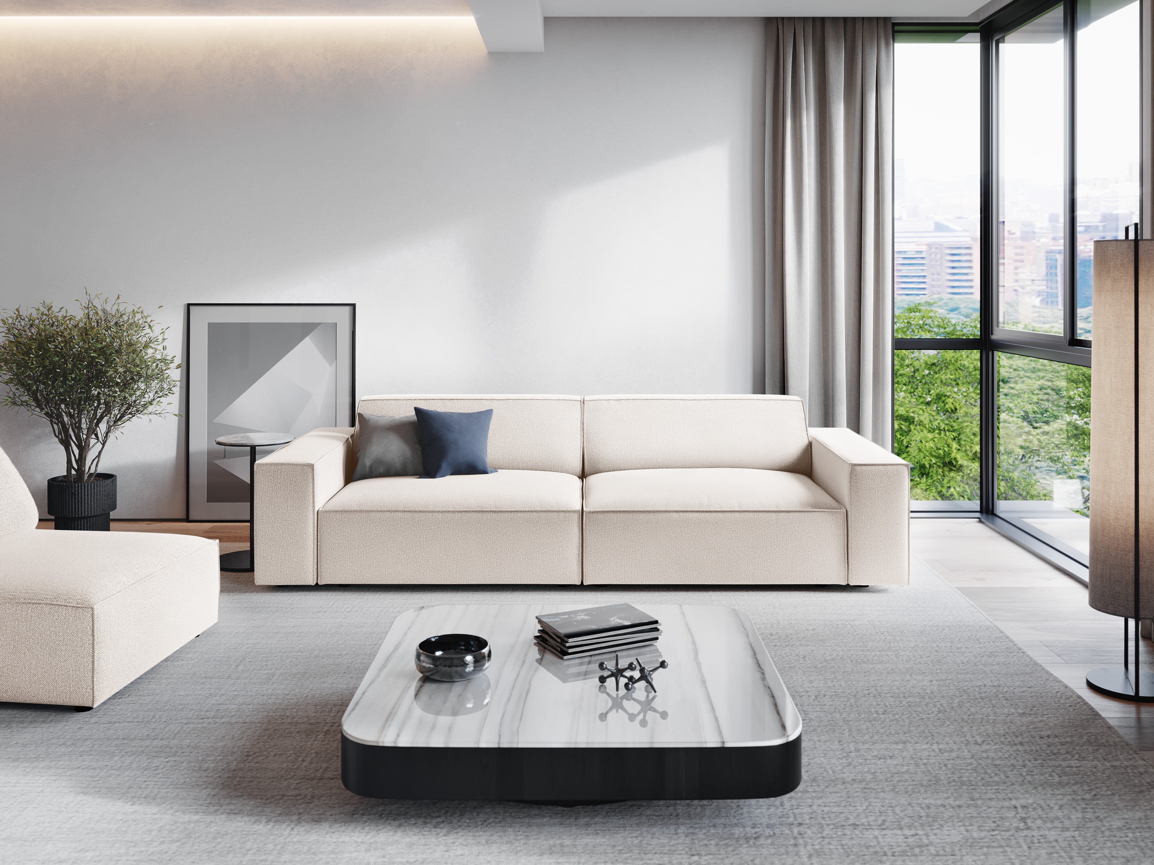 Jodie Sofa 244x99cm, Material: Strukturierter Stoff