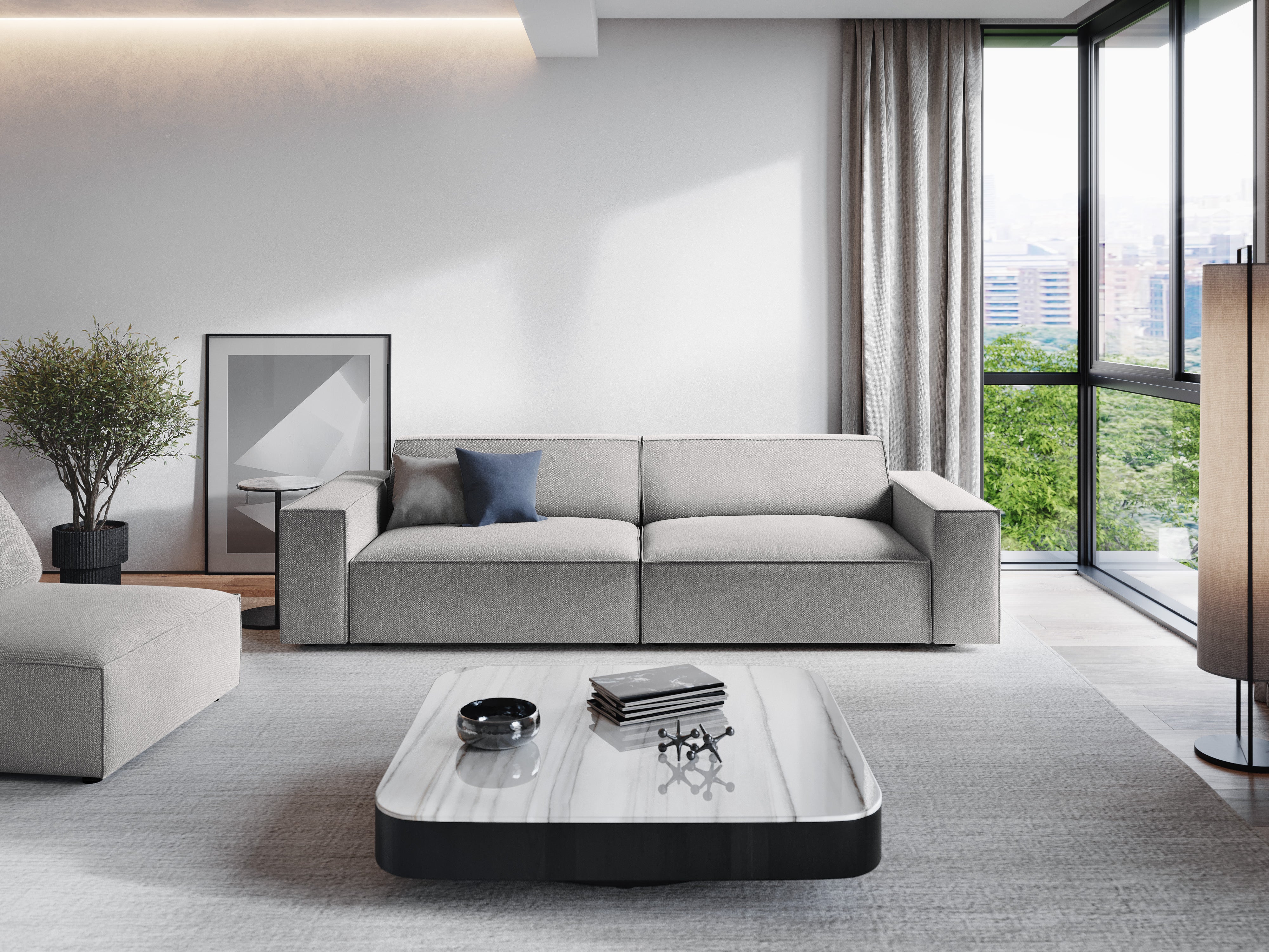 Jodie Sofa 244x99cm, Material: Strukturierter Stoff