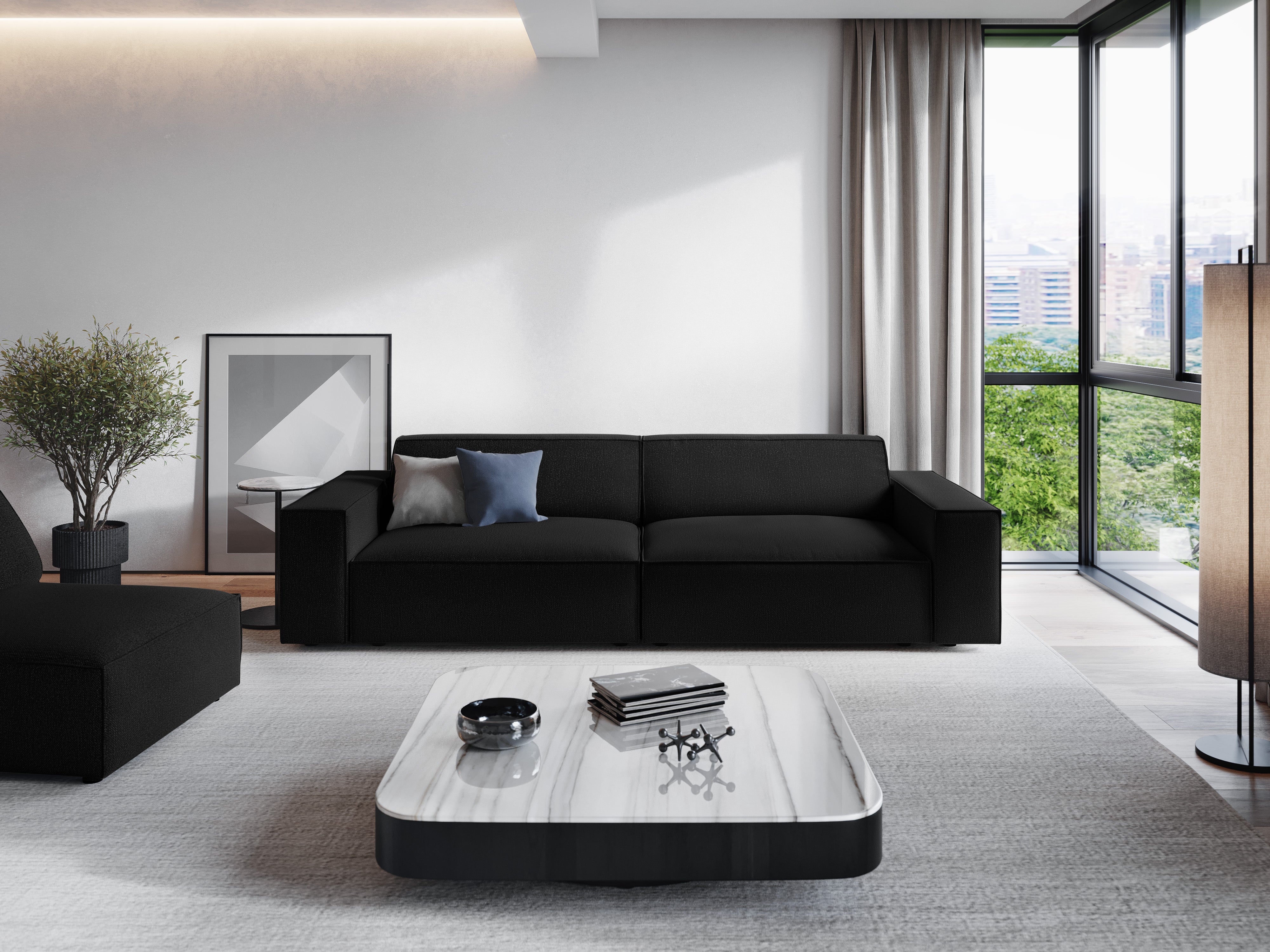 Jodie Sofa 244x99cm, Material: Strukturierter Stoff