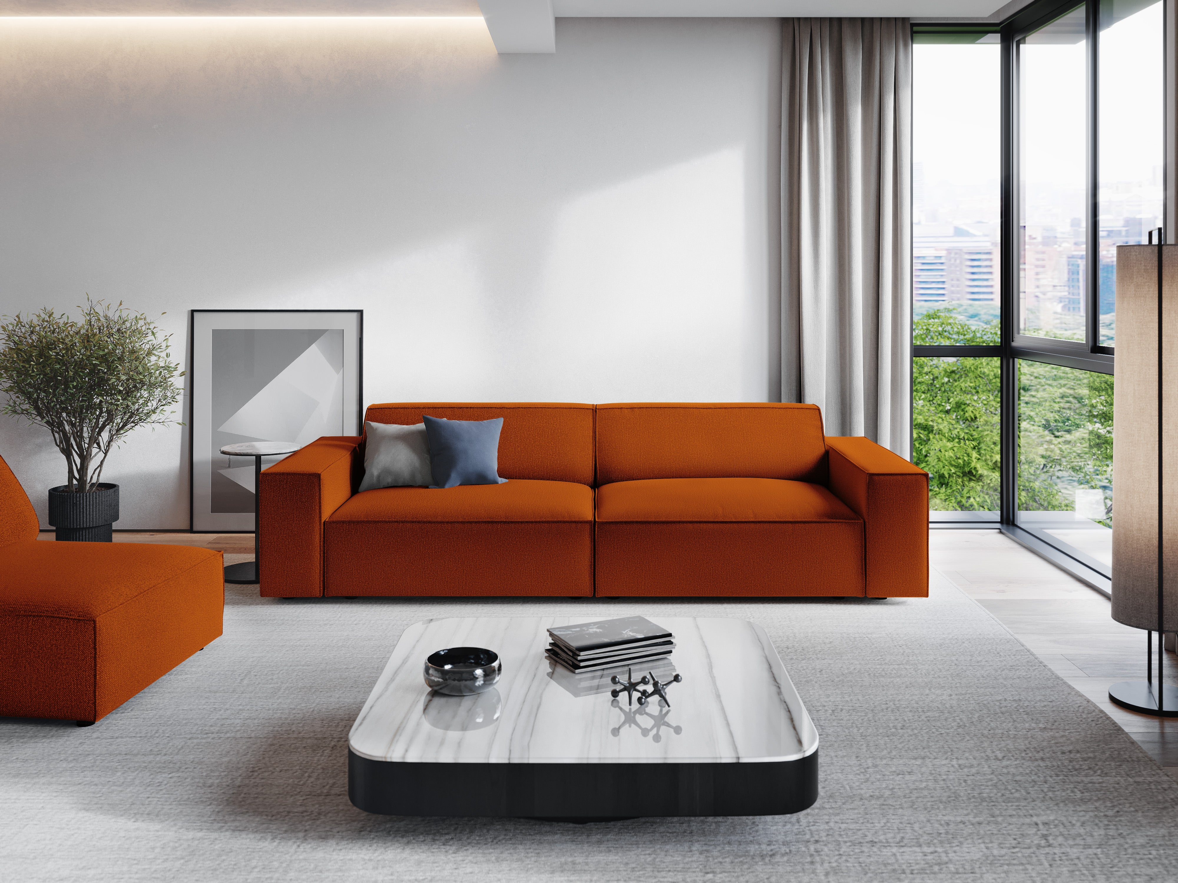 Jodie Sofa 244x99cm, Material: Strukturierter Stoff