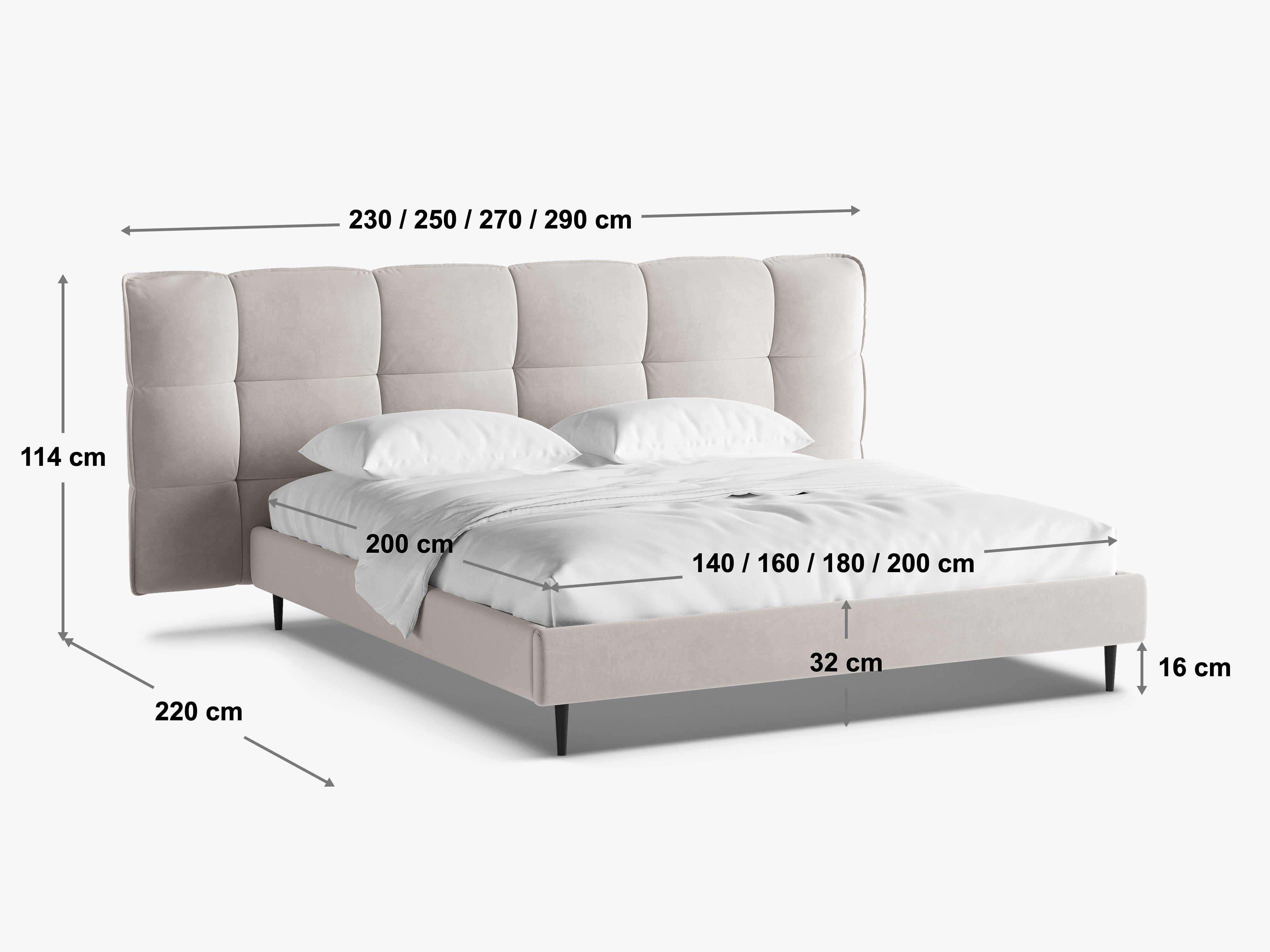 Bett Eric, Material: Strukturierter Stoff